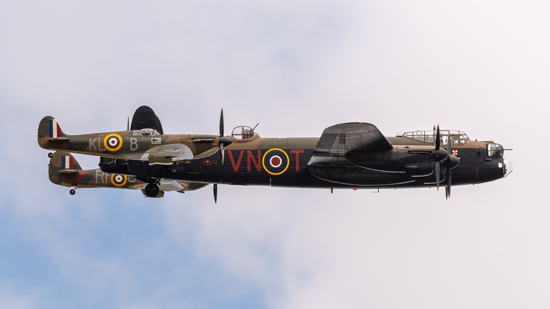 RAF / BBMF - Lancaster/Spitfire/Hurricane - PA474/P7350/LF363 (Memorial1/2/3)
