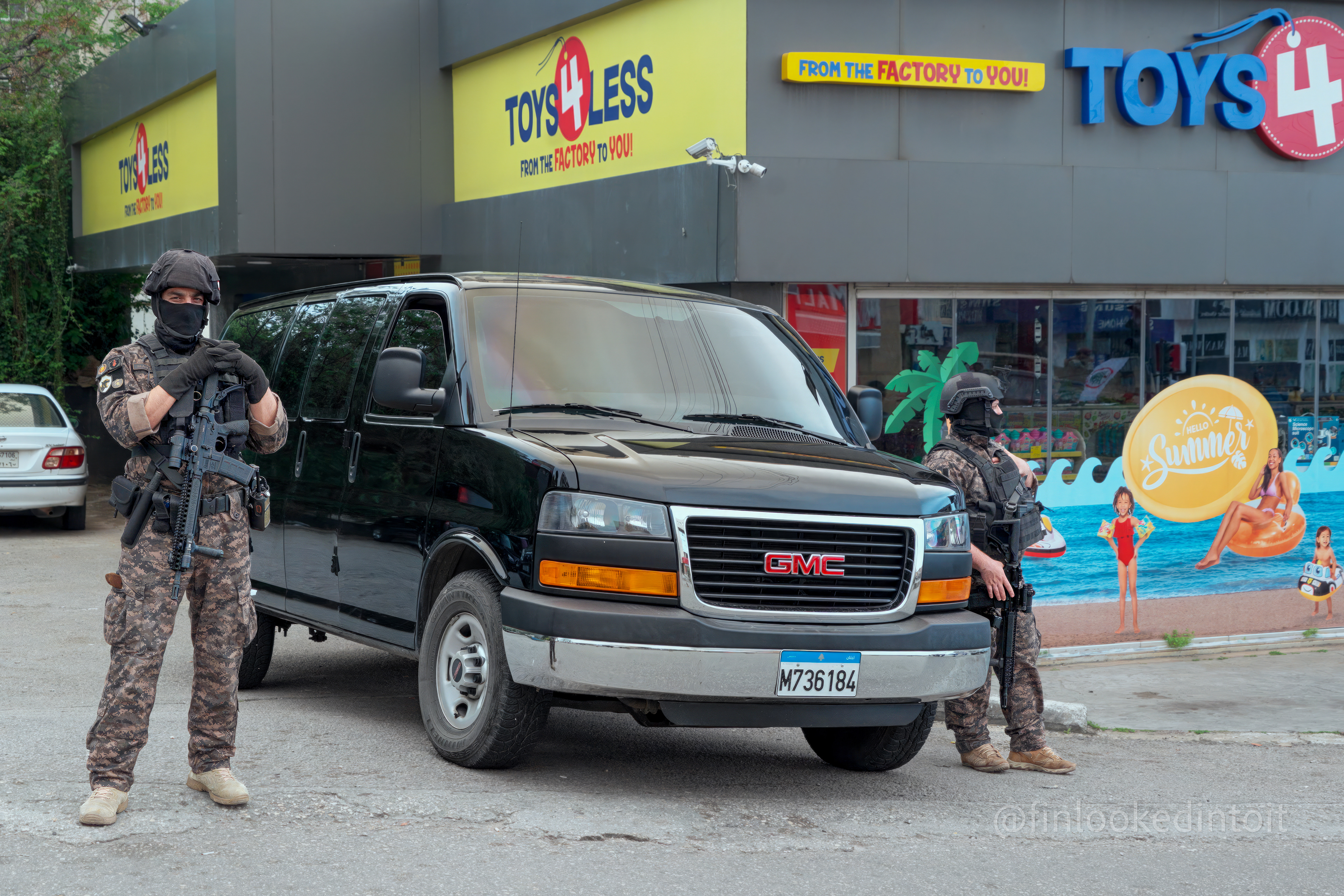 Lebanese Special Forces stand guard outside the funeral of slain Lebanese Forces politican Pascal Sleiman, Byblos, Lebanon, 04/12/2024