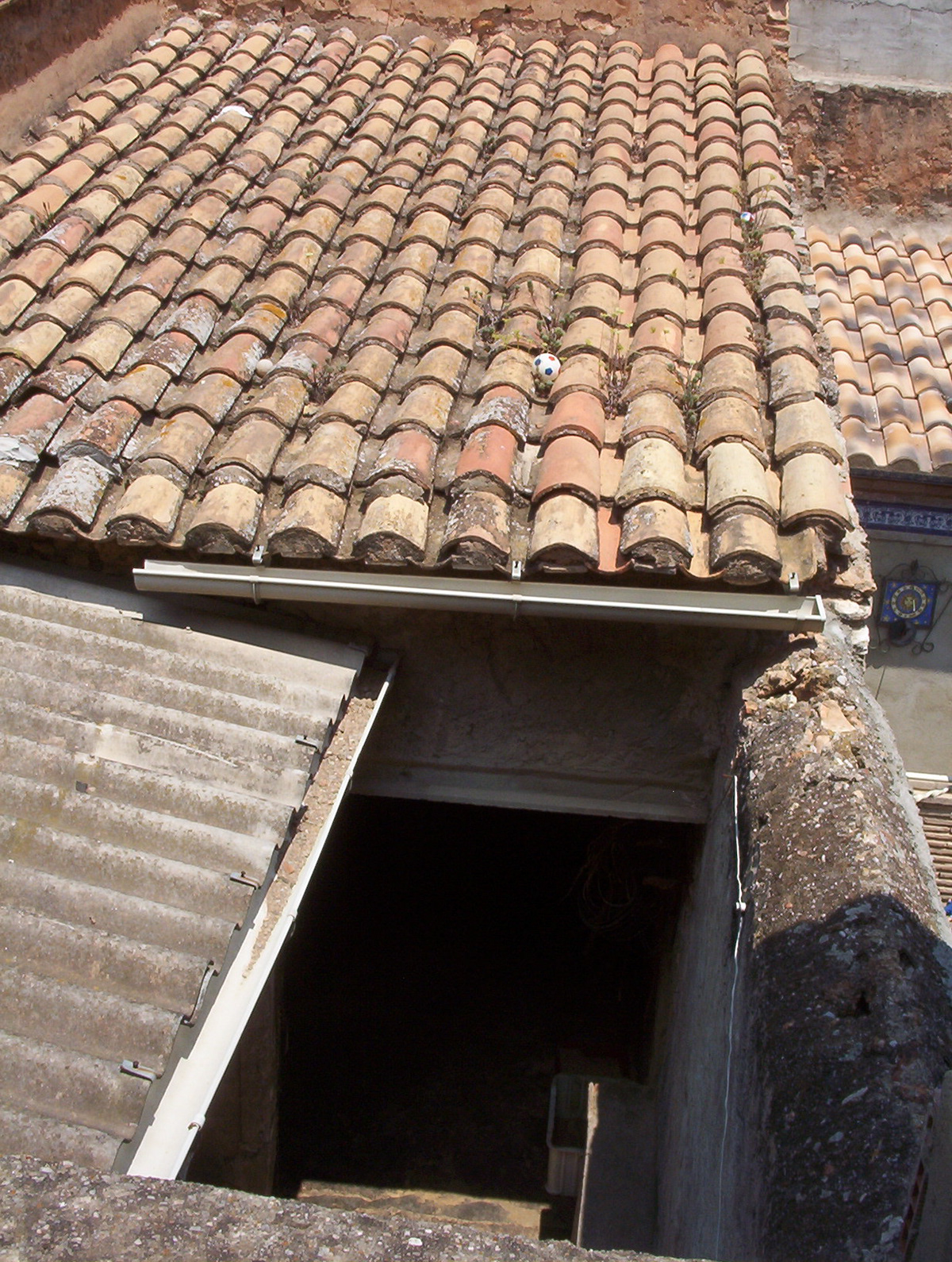 Vista superior de palliza y cobertizo