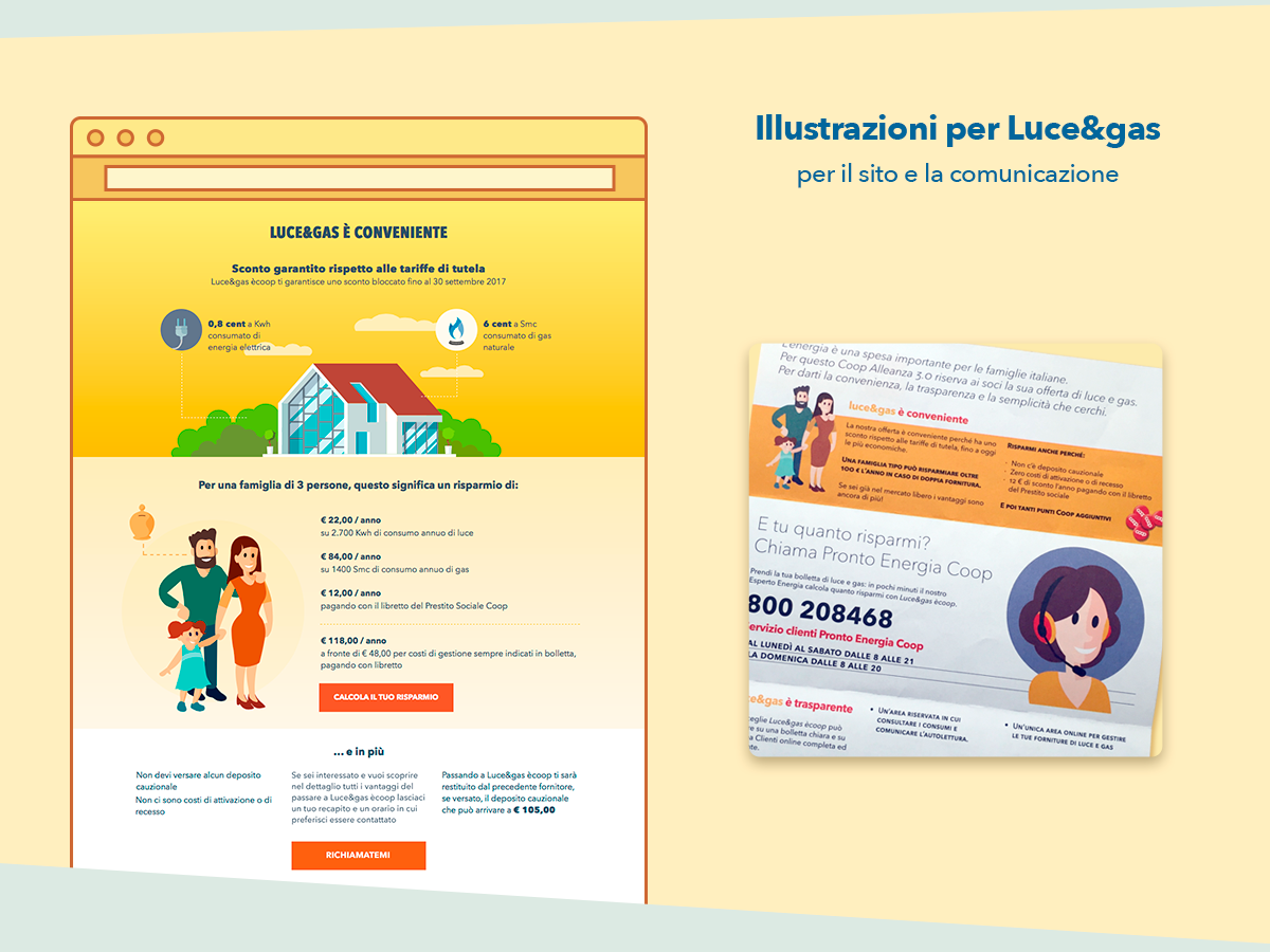 Image showing the various applications of illustrations, from websites to advertising publications.