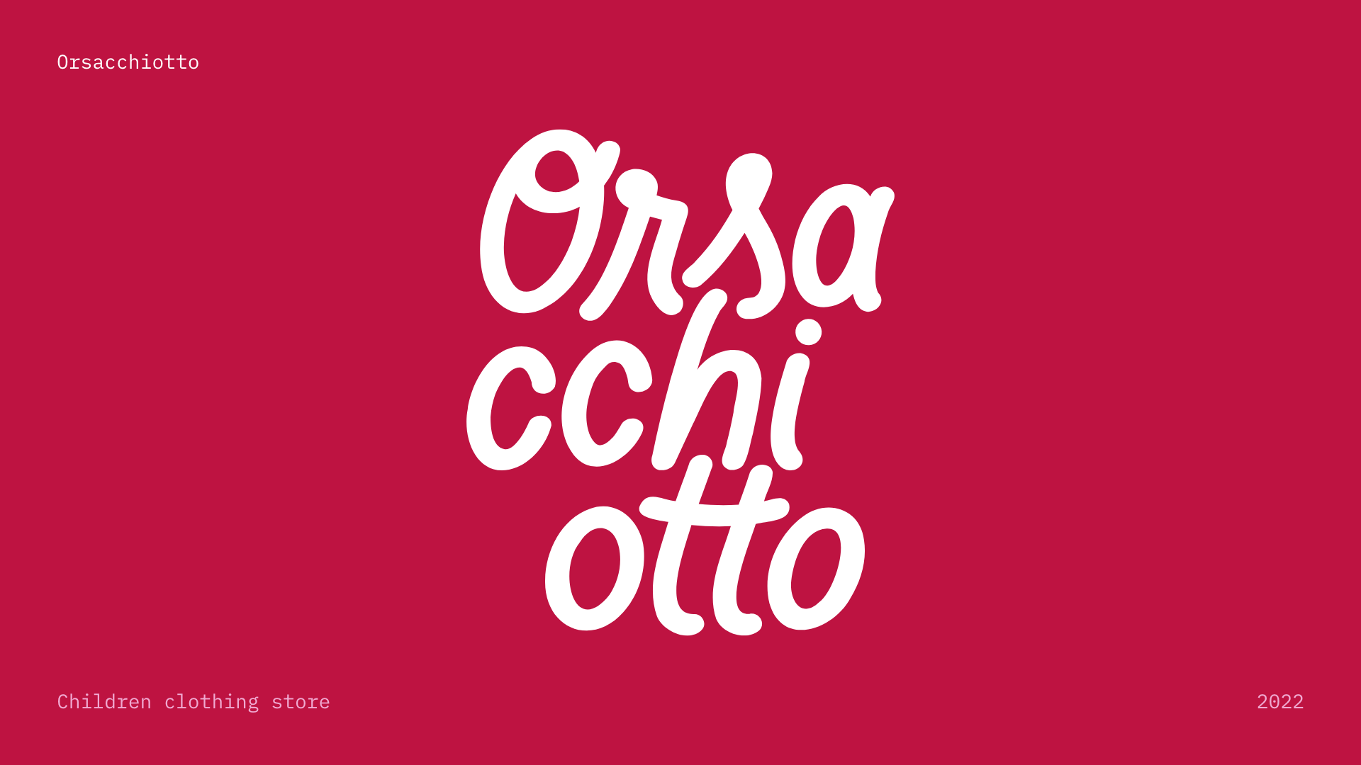 Orsacchiotto letterin for a children's clothing store