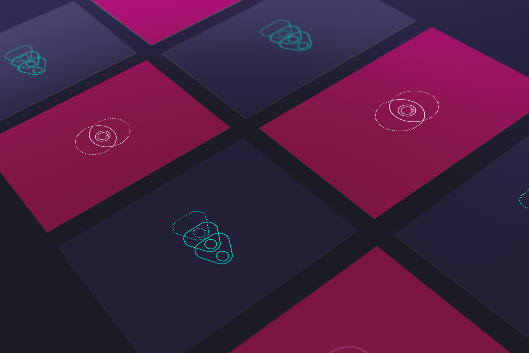 Photo of different single card with icon.