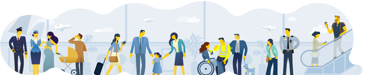 Personaggi per l'aeroporto di Bologna