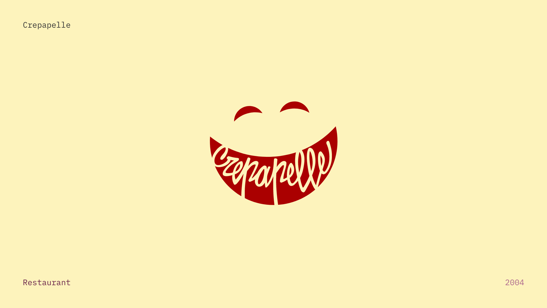 Crepapelle - Logo for a Neapolitan pizzeria restaurant.