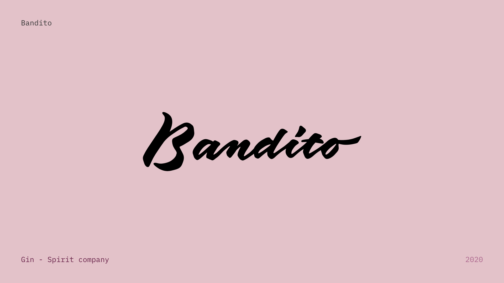 Bandito - Calligraphic logo for alcohol brand
