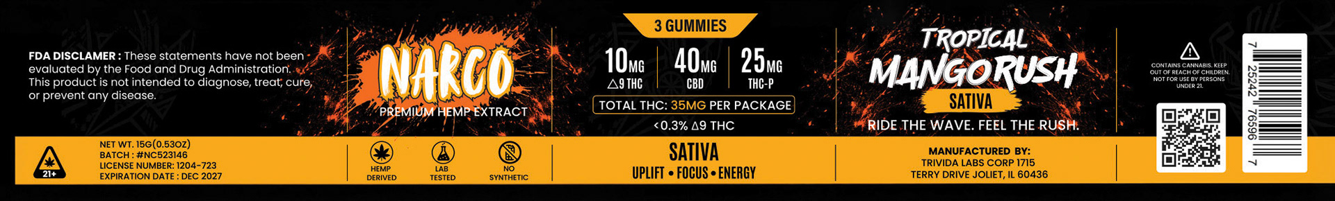 NARCO 3CT gummies