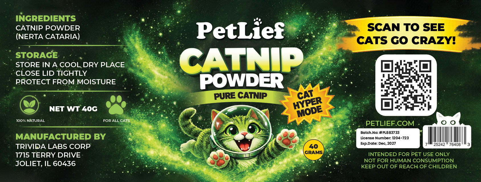 CAT NIP LABEL MASTER FILE UPDATED