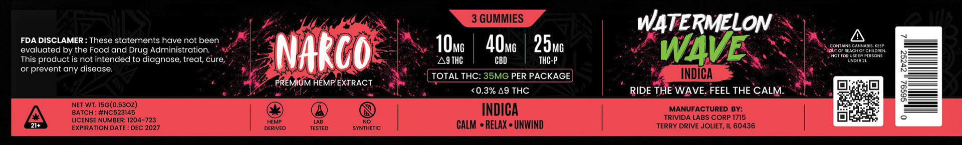 NARCO 3CT gummies