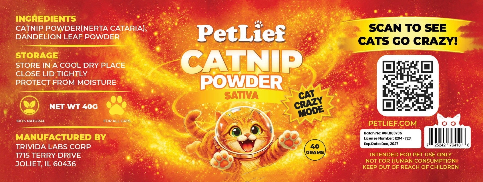 CAT NIP LABEL MASTER FILE UPDATED