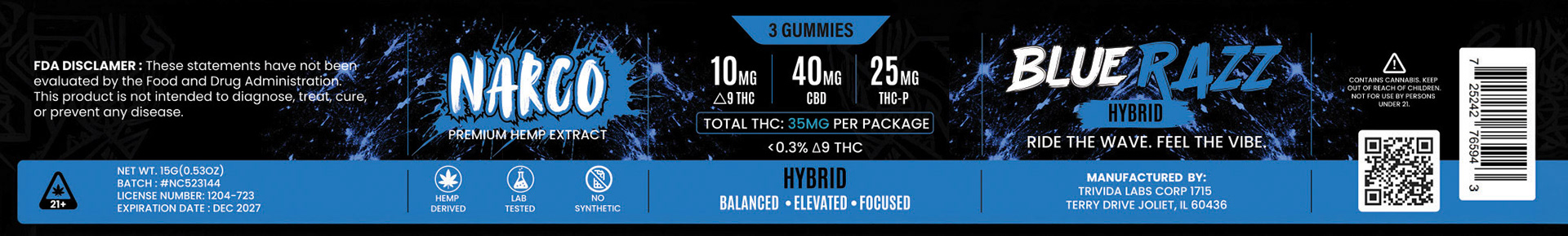 NARCO 3CT gummies