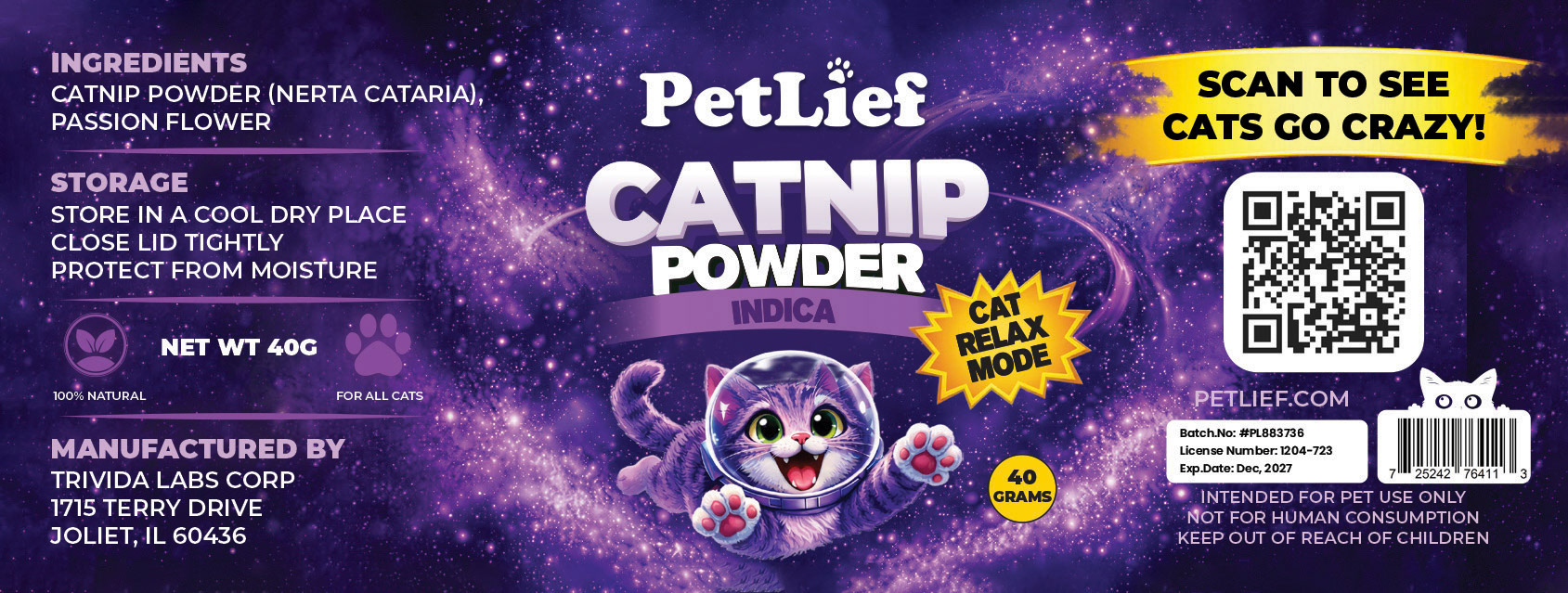 CAT NIP LABEL MASTER FILE UPDATED