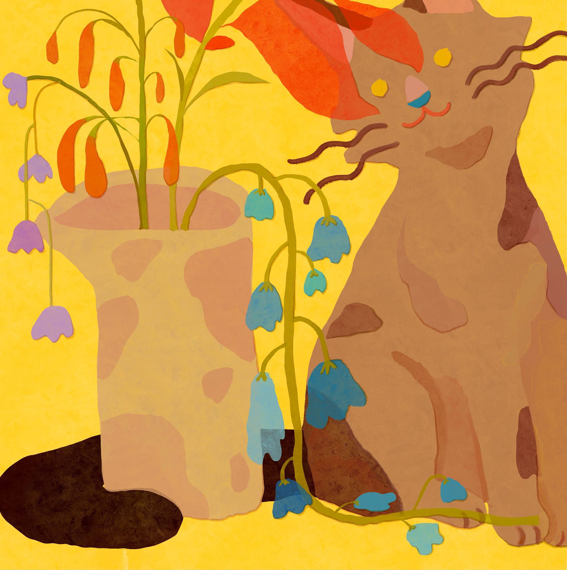 Cat and Vase