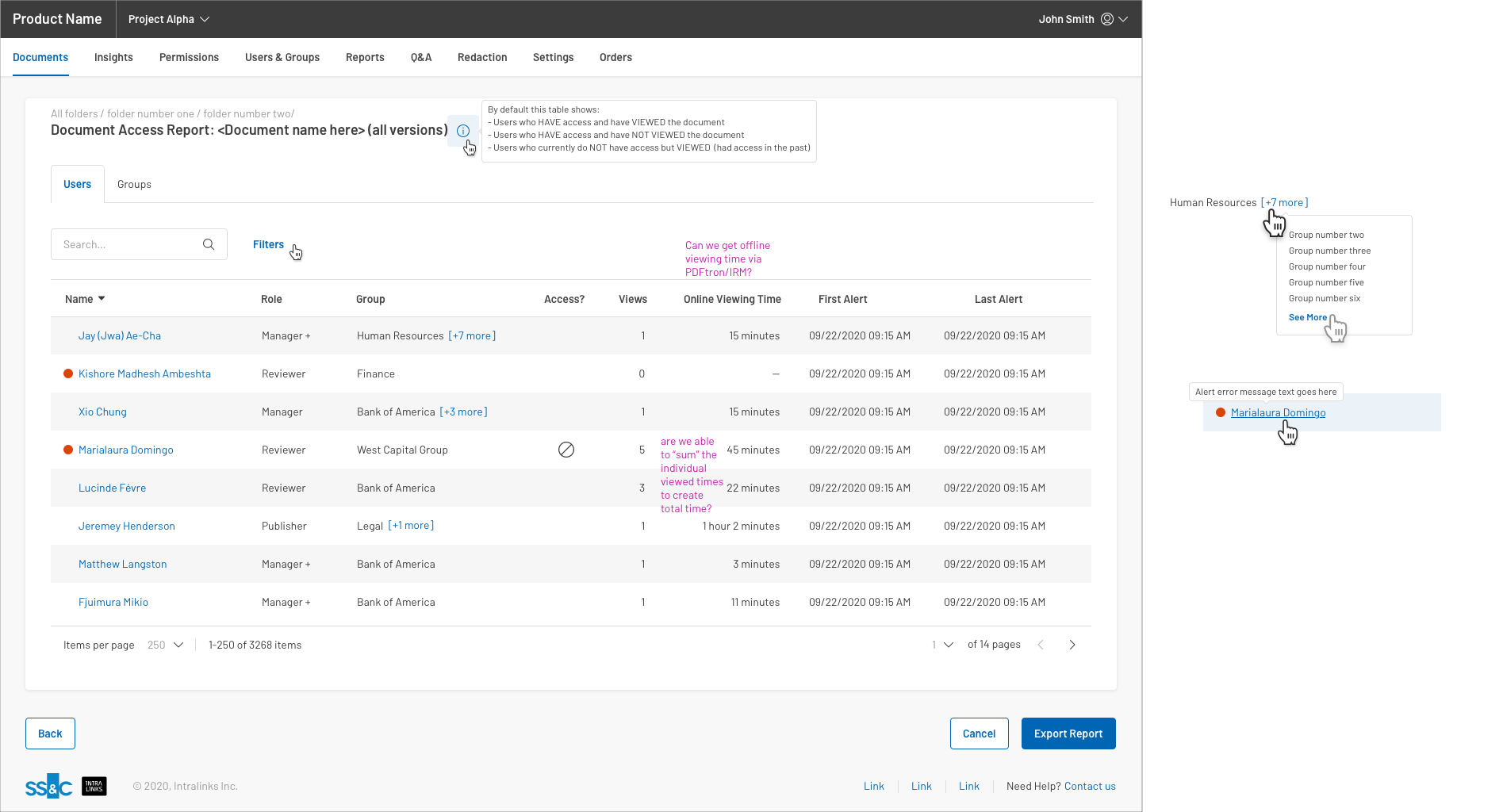 Users Tab - Default