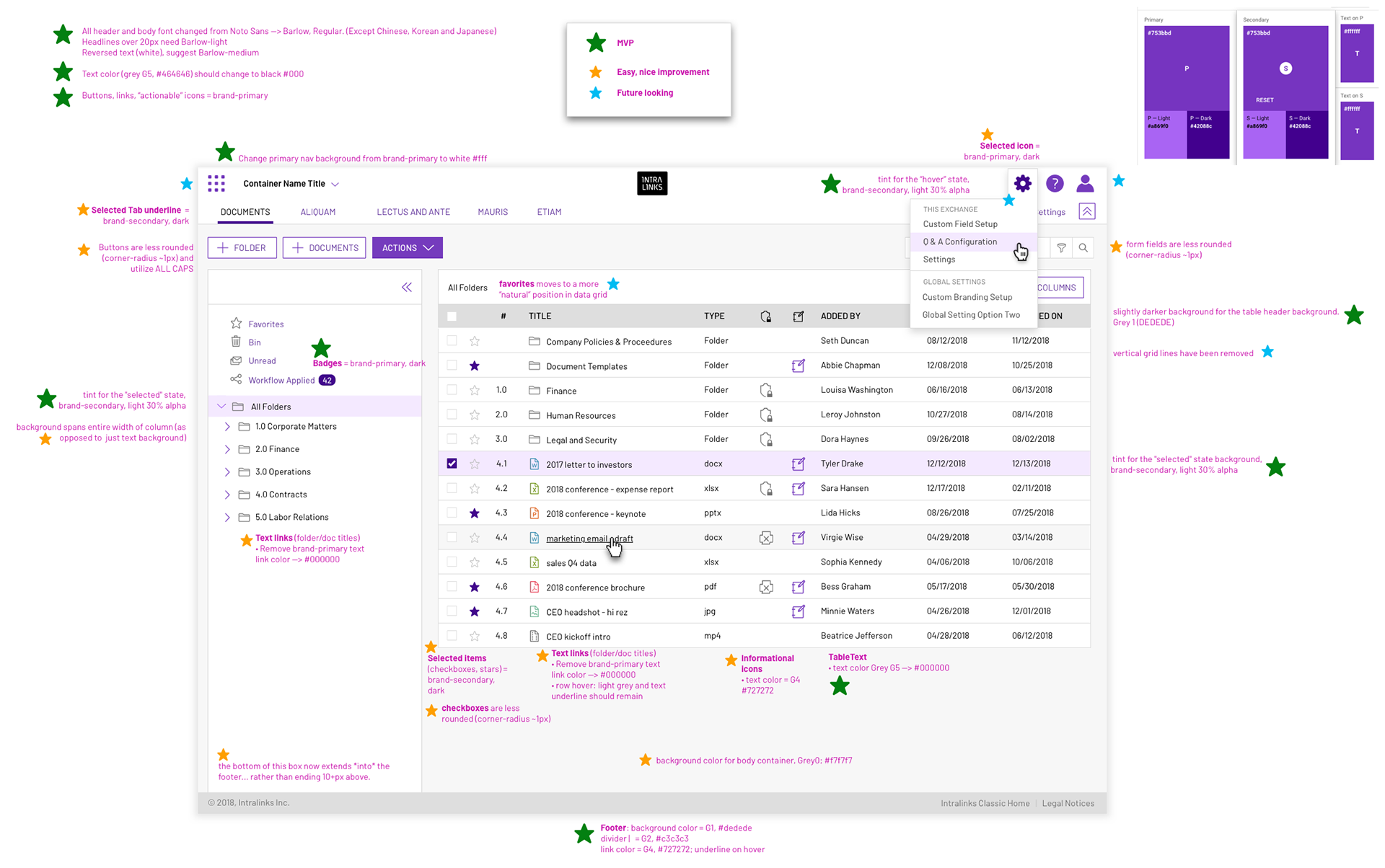 Datagrids account for 80% of Intralinks product screens and interaction, so it's important to get this right!
