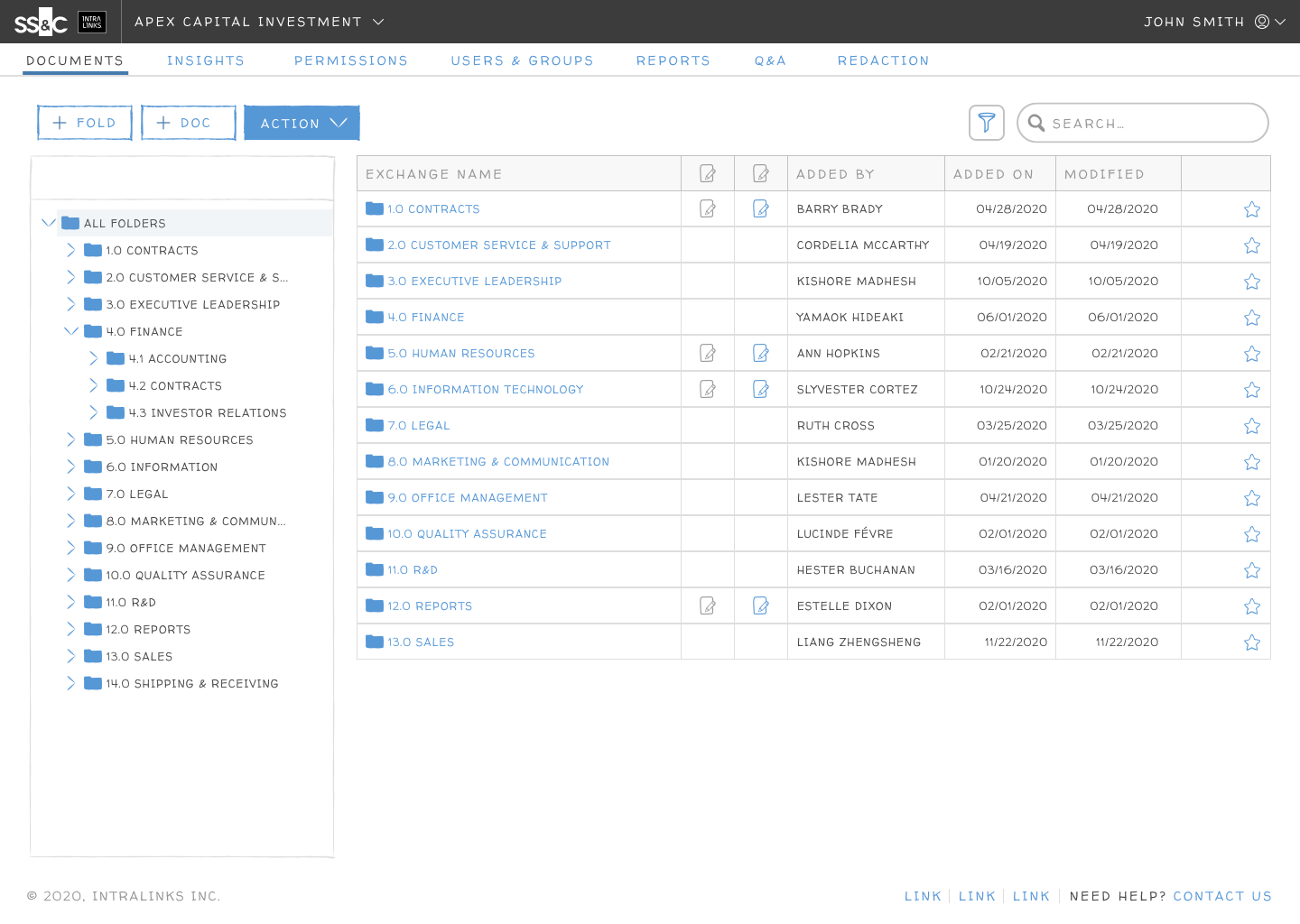 Example of most common page layout: datagrid
