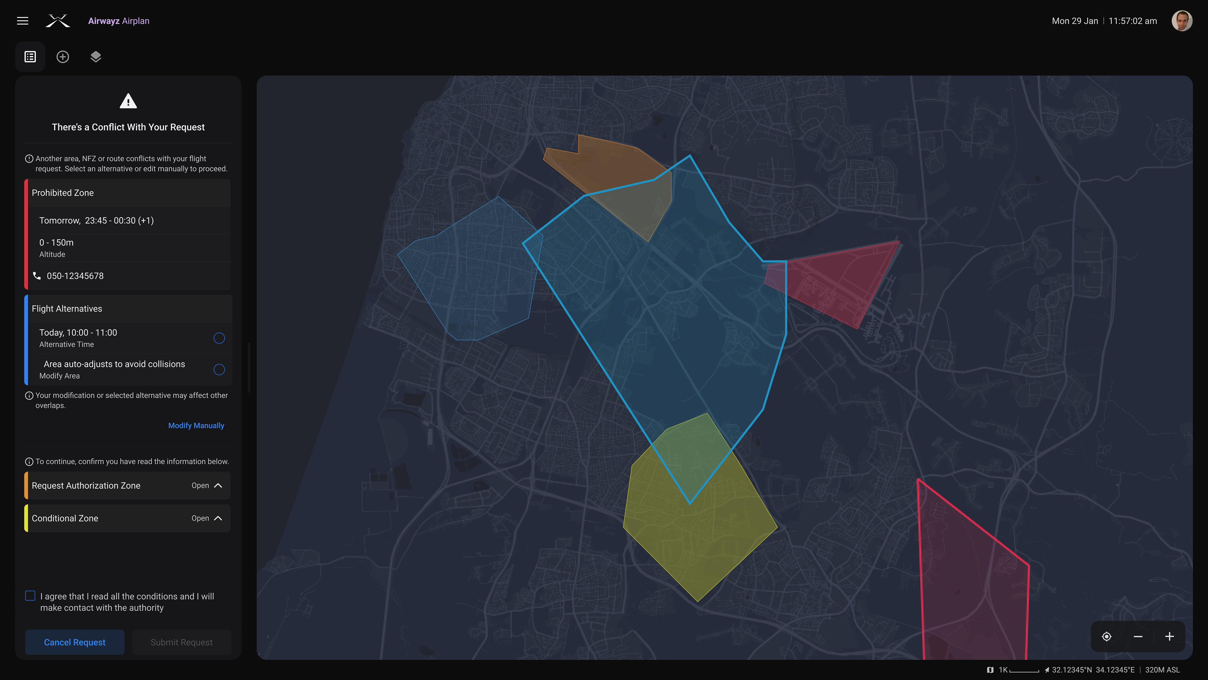 Option No.1 flight alternatives combined with issues