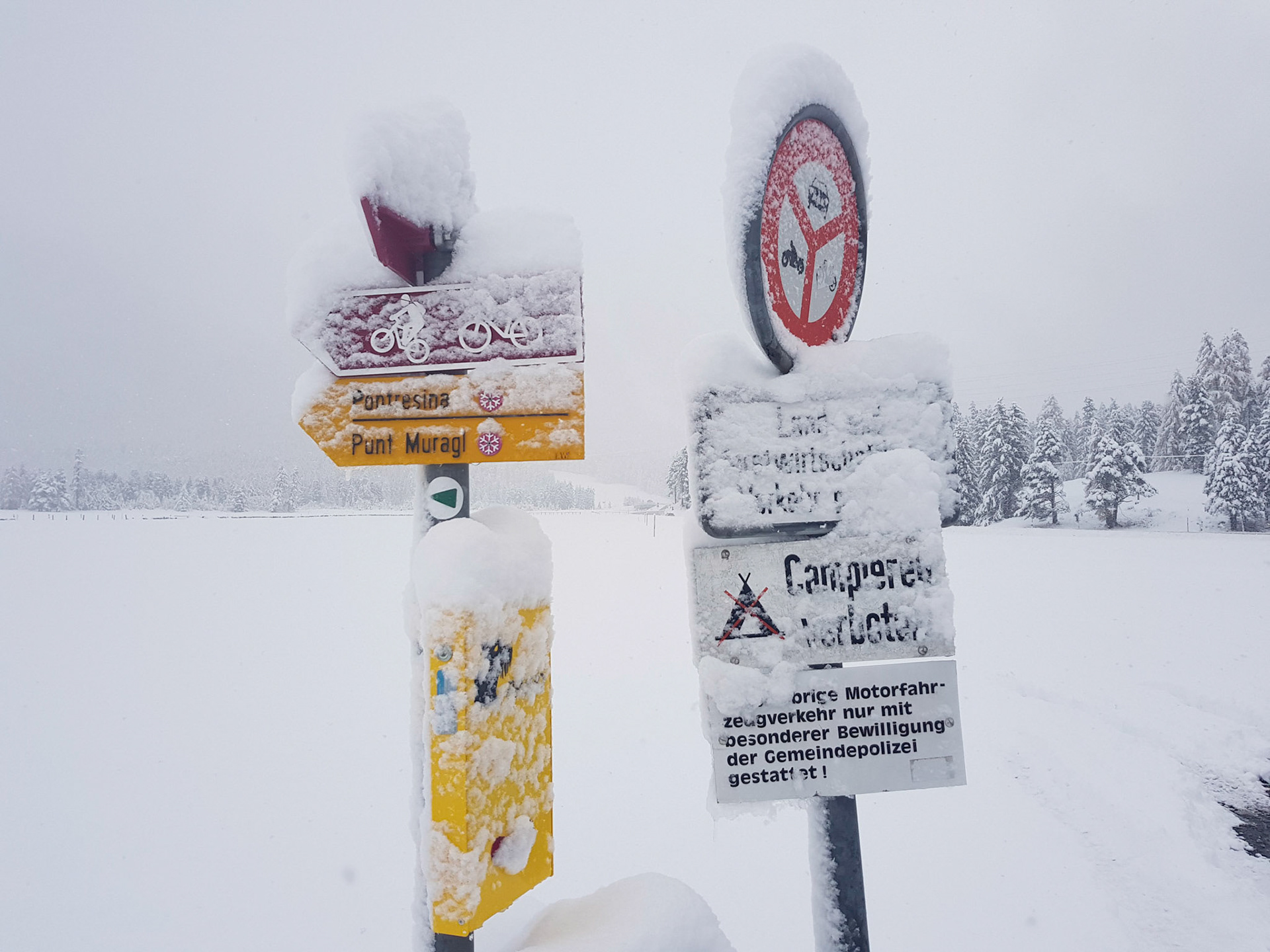 Wintereinbruch im Engadin