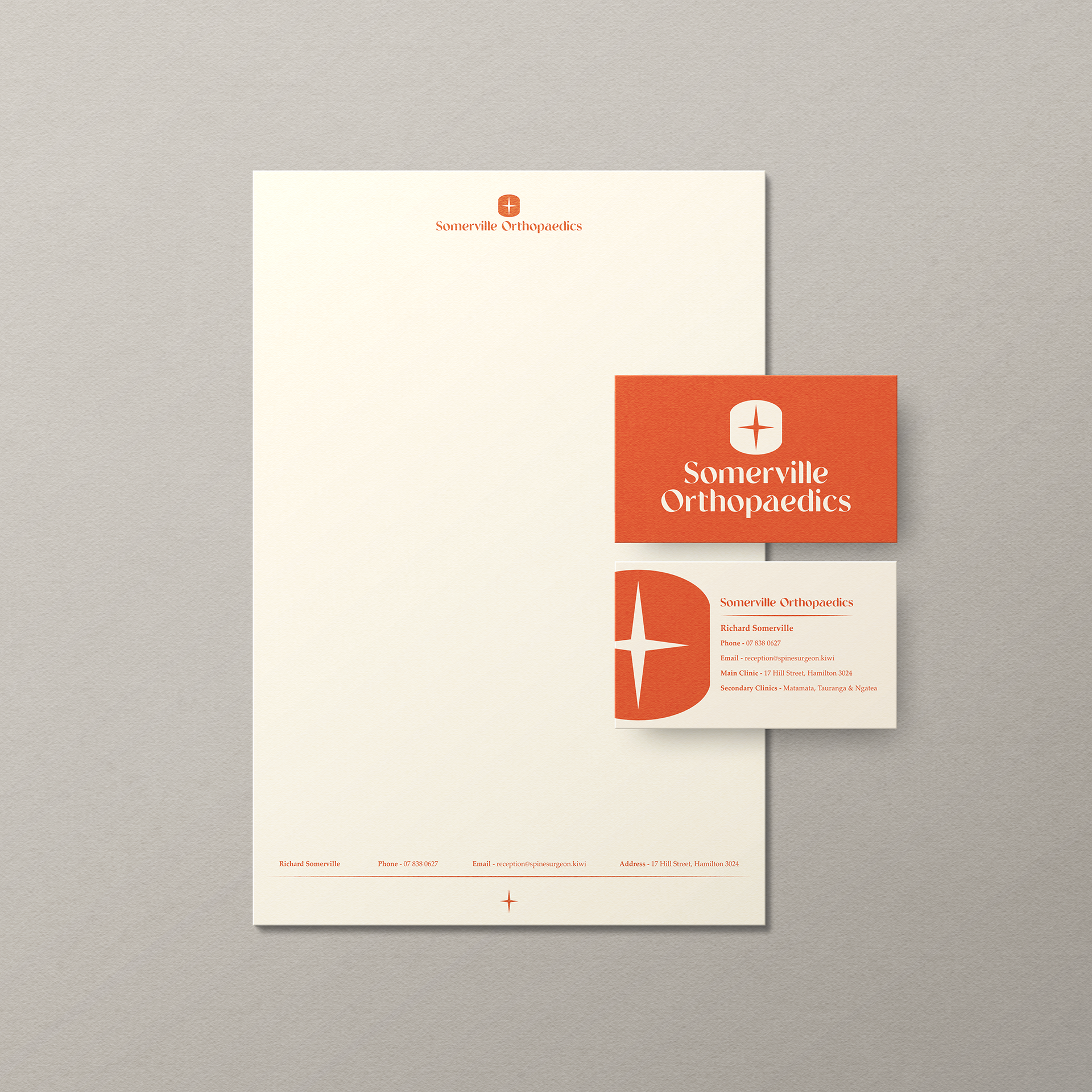 Somerville Orthopaedics — Letterhead and Business Card