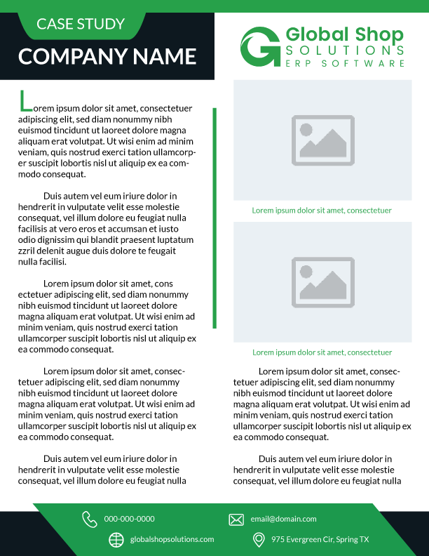 Case Study Template for Global Shop Solutions