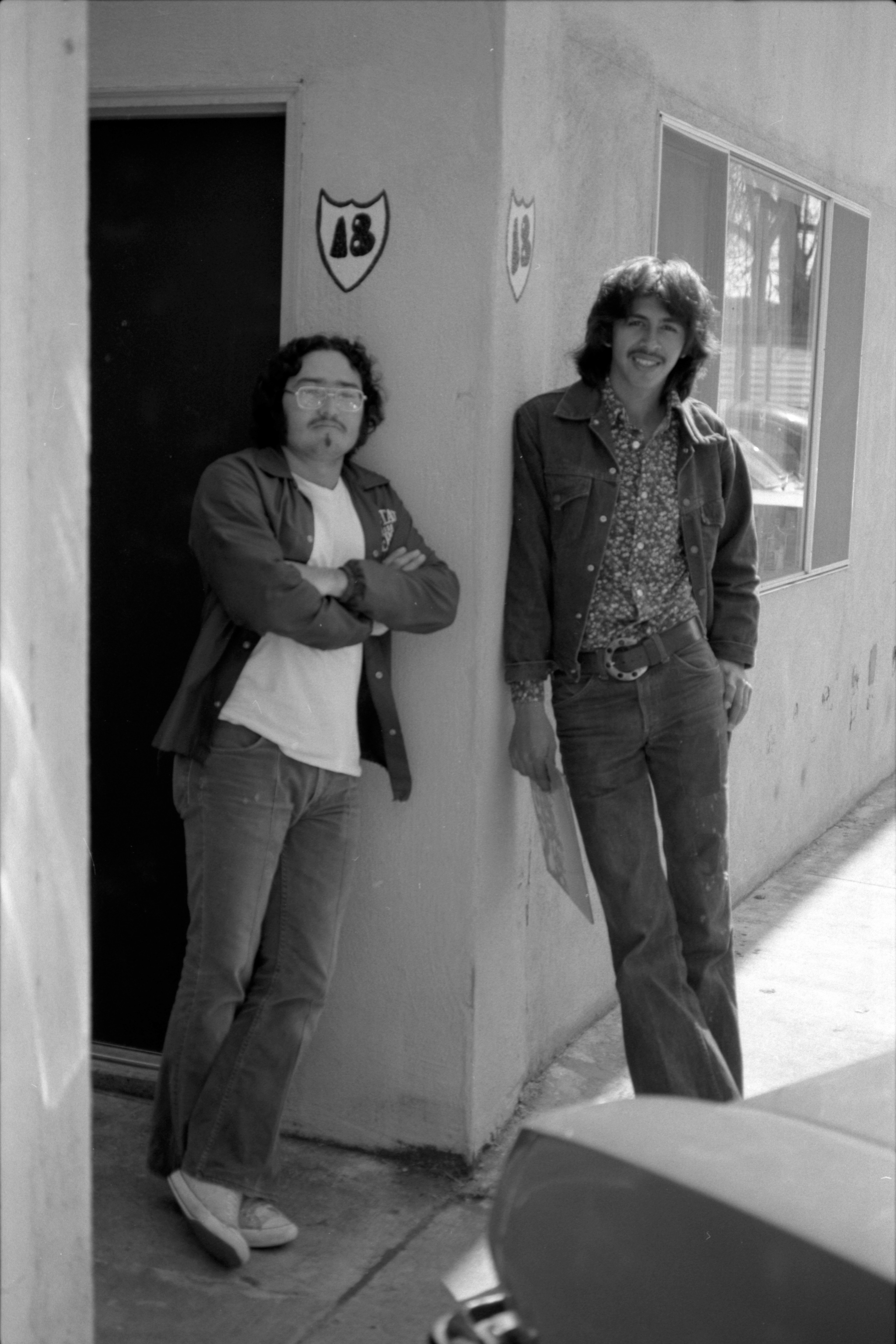 Nick Canaba & Tony Lopez In Front Of Their SJSU Apartment