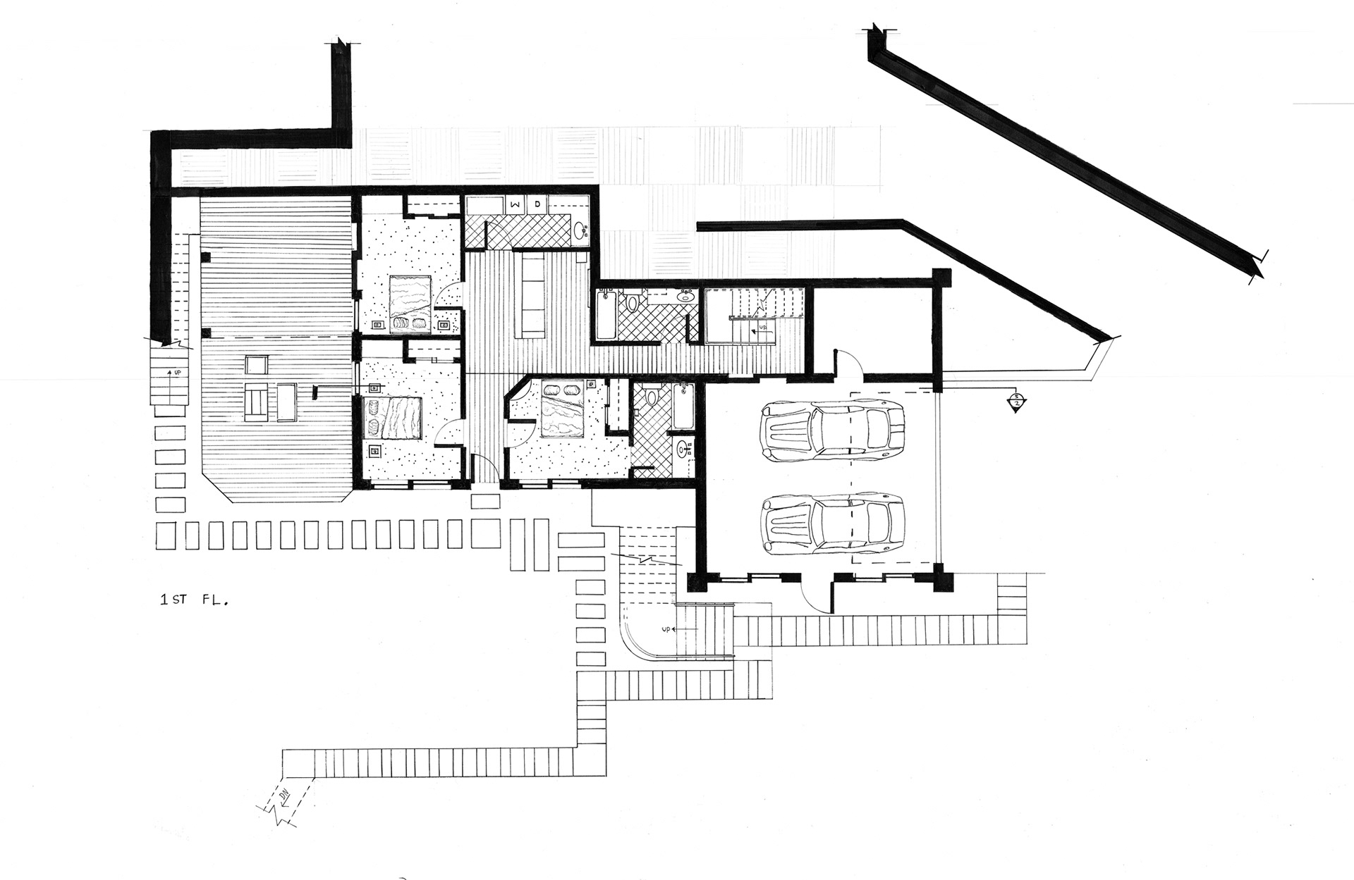 (LEFT TO RIGHT) GROUND PATIO, TWO KIDS ROOM, LIVINGROOM W/LAUNDRY, GUEST ROOM W/TOILET, STAIRCASE TO TOP FLOOR 2&3.
