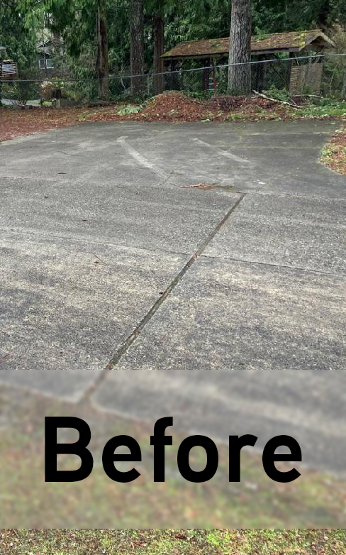 Here's another angle of the driveway before Kyle's ECS, where visible tire marks can be seen.