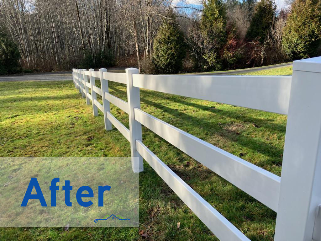 After Kyle's ECS, this fence is renewed to its beautiful white color. So clean!