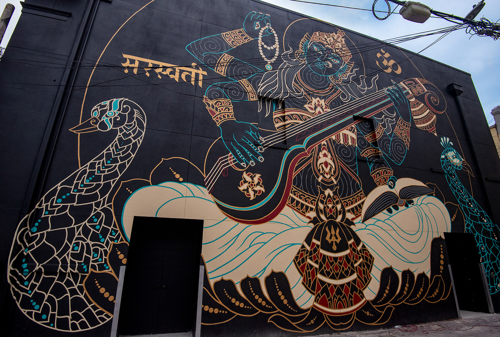 Official Palehorse Portfolio - Saraswati Goddess: Mural Artwork