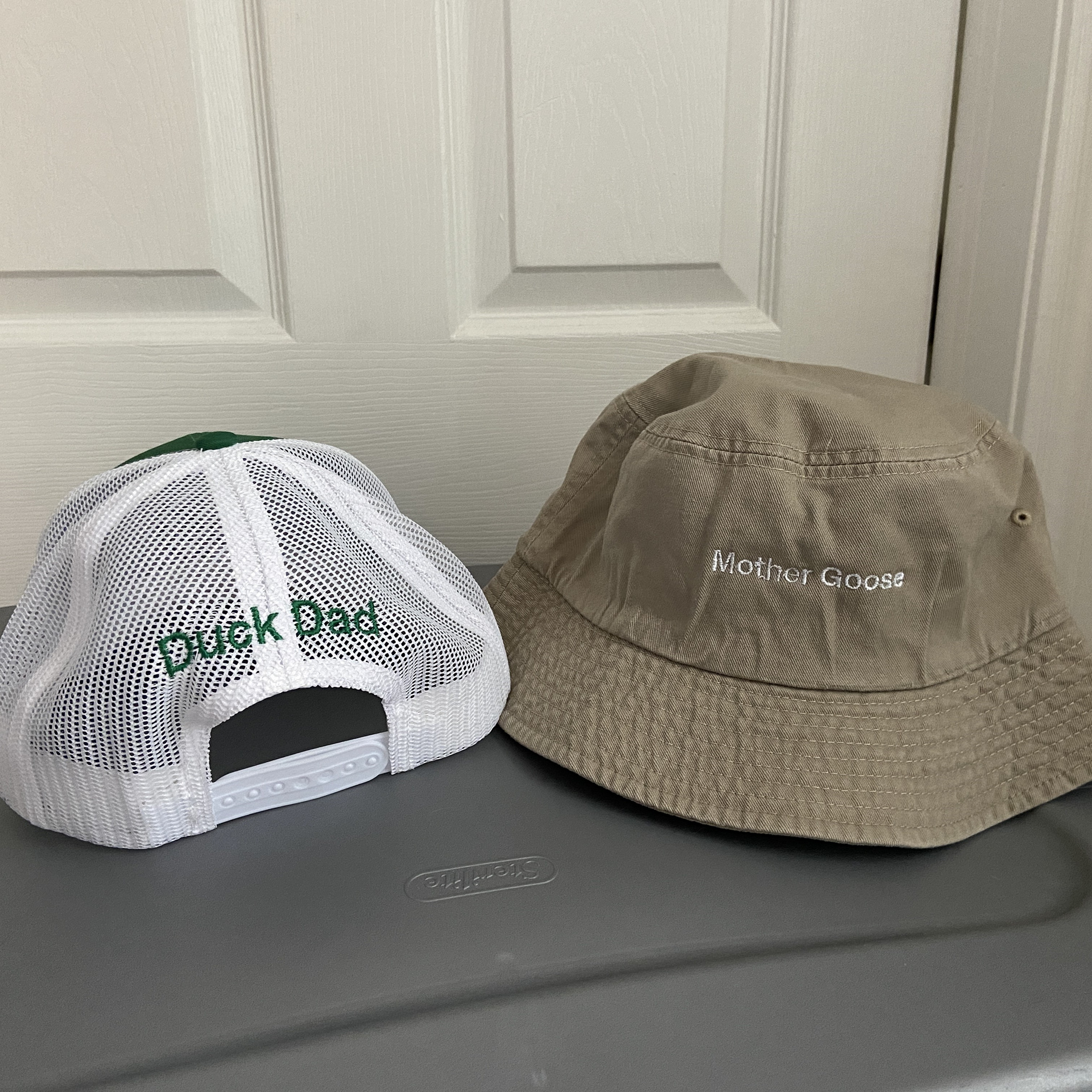 Trucker Ball Cap and Bucket Hat- Back