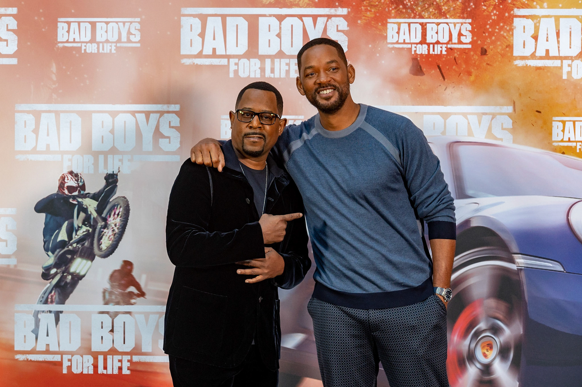 Madrid-Spain 08.01.2020: Actors Martin Lawrence (L) and Will Smith (R) attend the press at the photocall to present the film for Sony Pictures´ BAD BOYS FOR LIFE