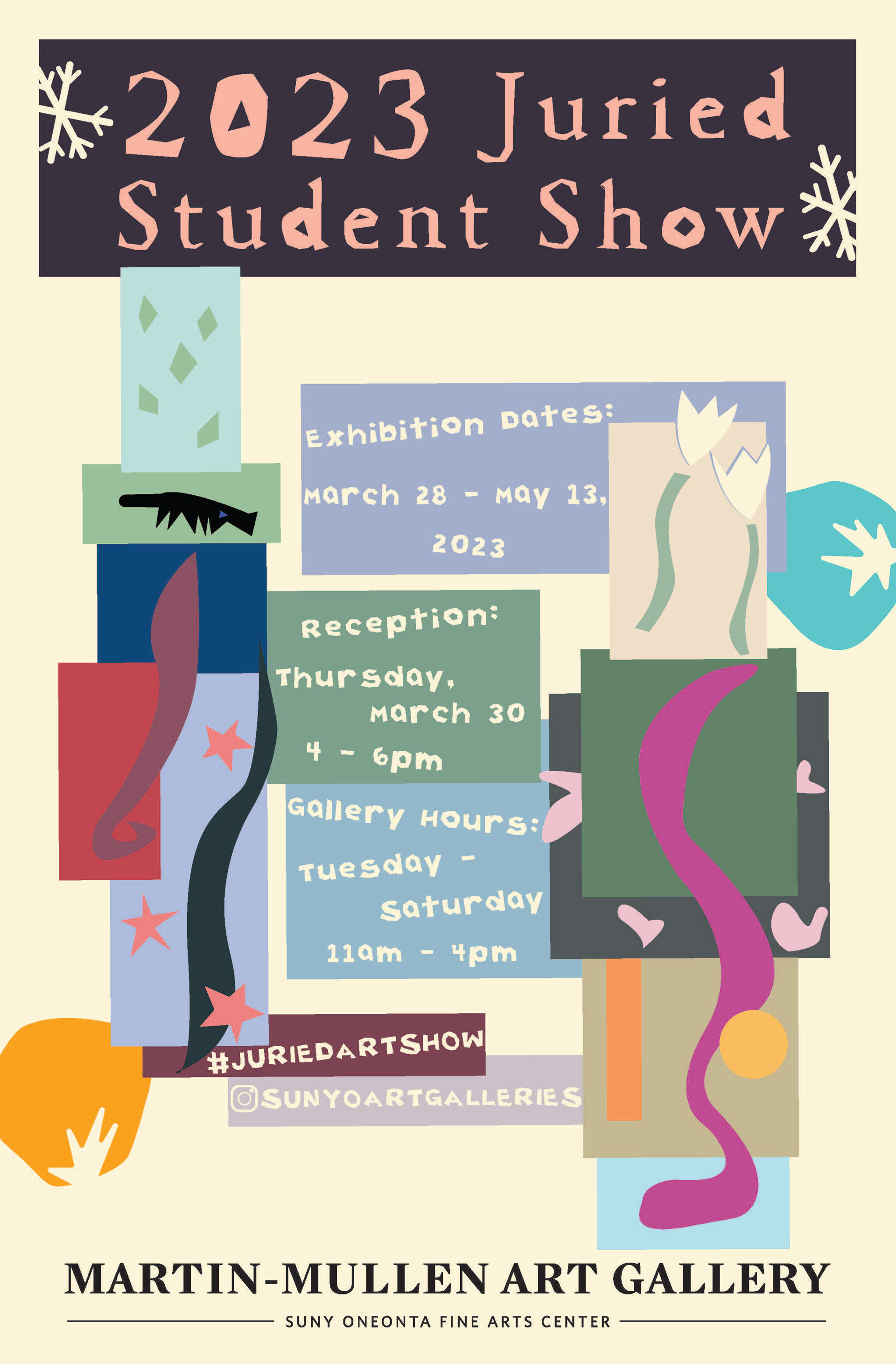2023 Juried Student Art Show Poster Mockup