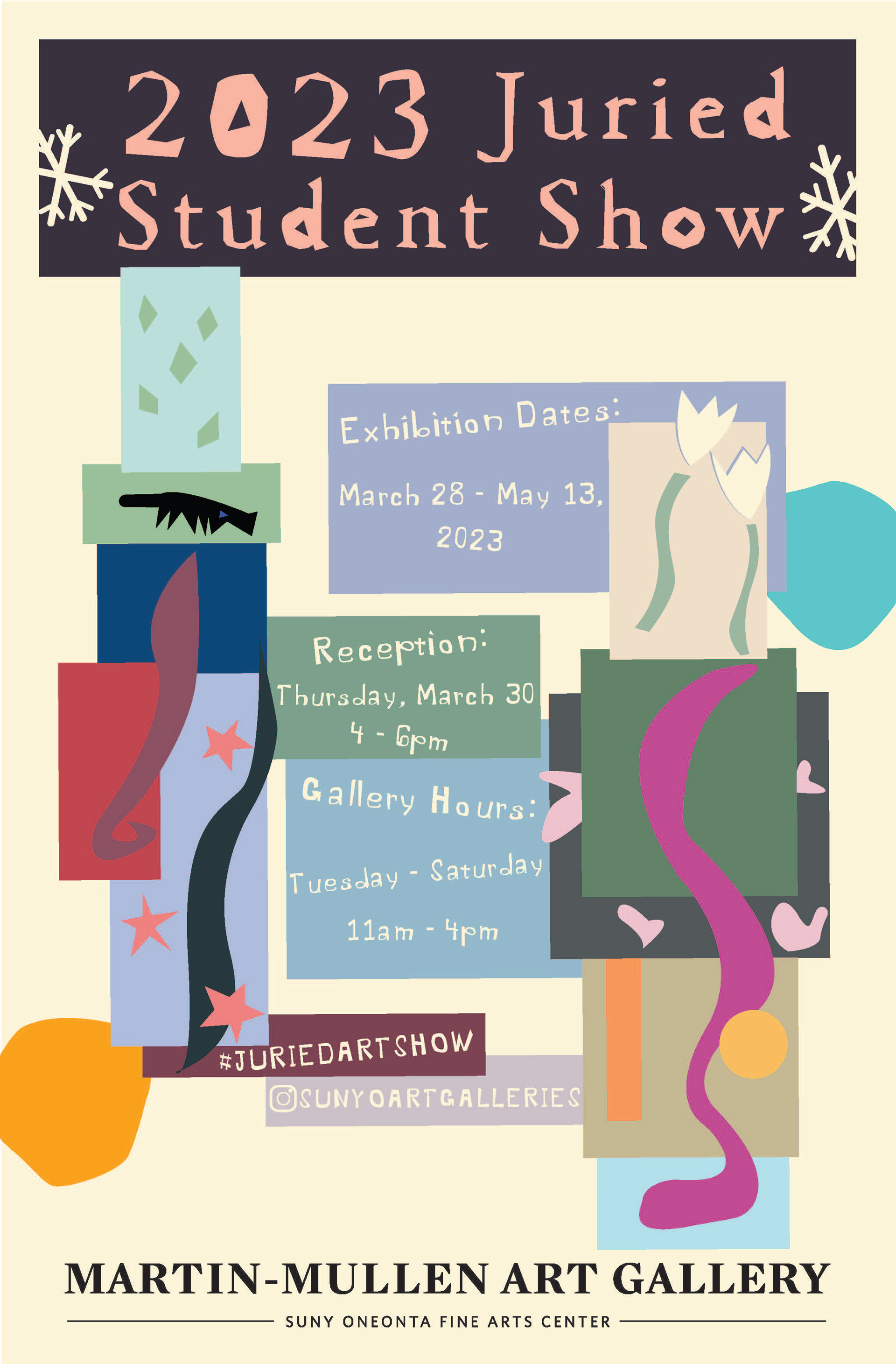 2023 Juried Student Art Show Poster Mockup
