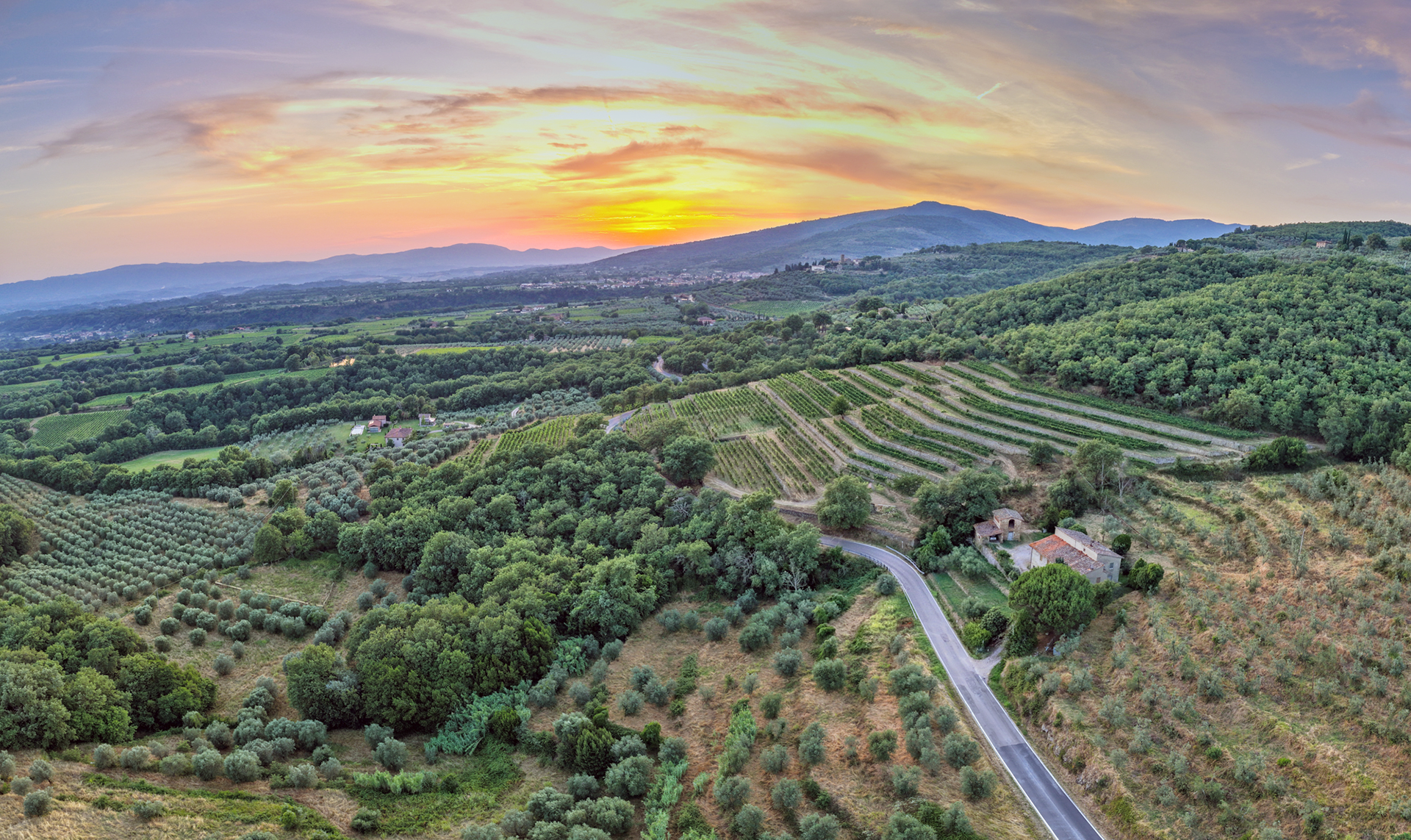 Vigna delle Sanzioni di lato. Foto aerea