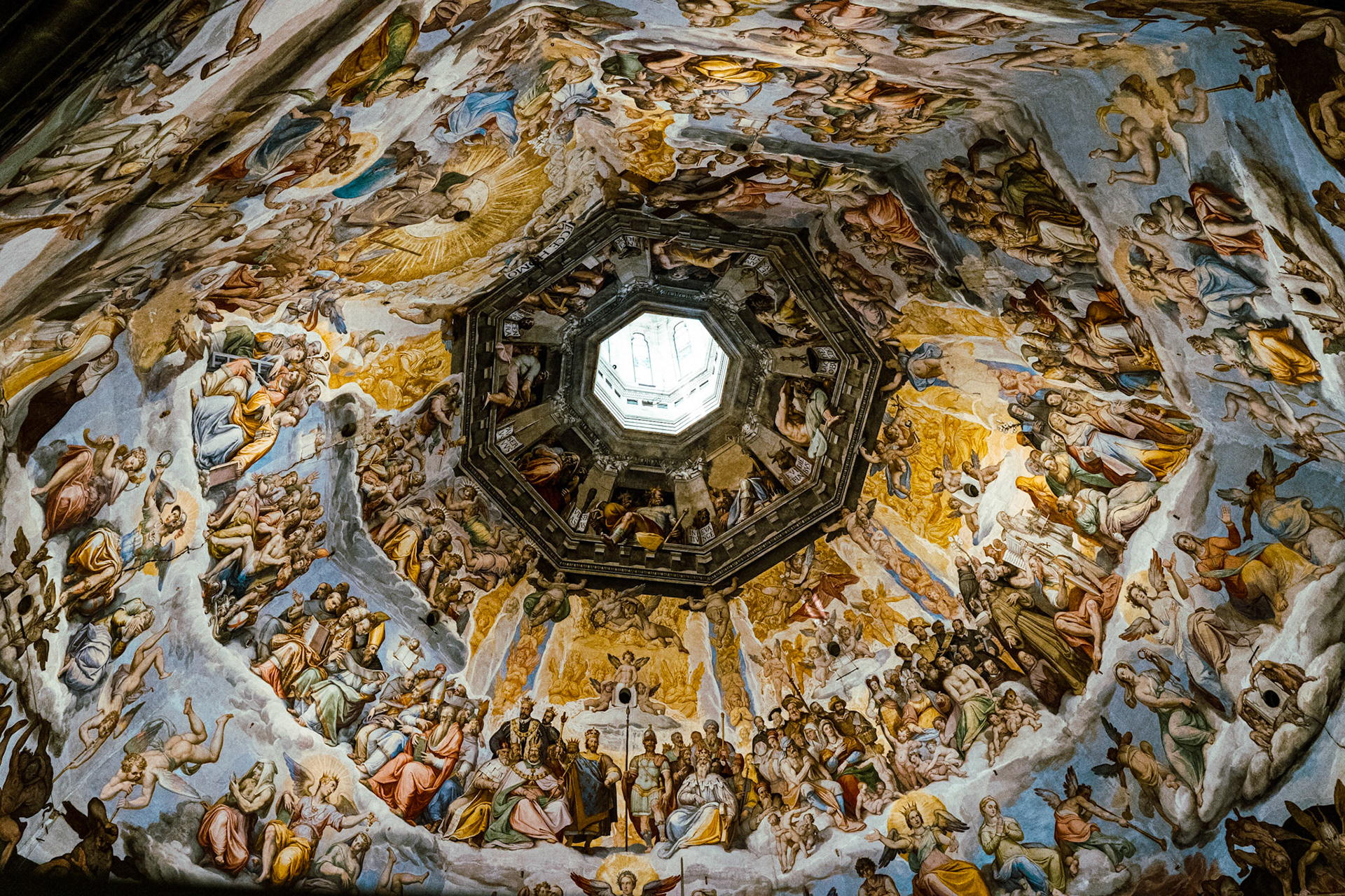 Inside ceiling of the Cupola di Brunelleschi of the Duomo