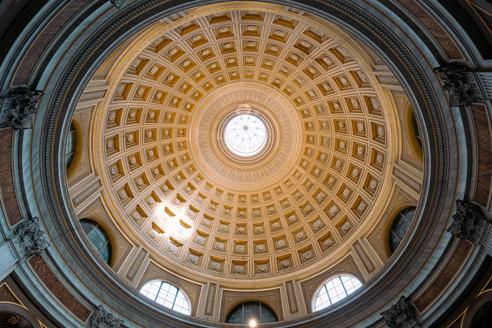 A ceiling inside the Vatican Museums