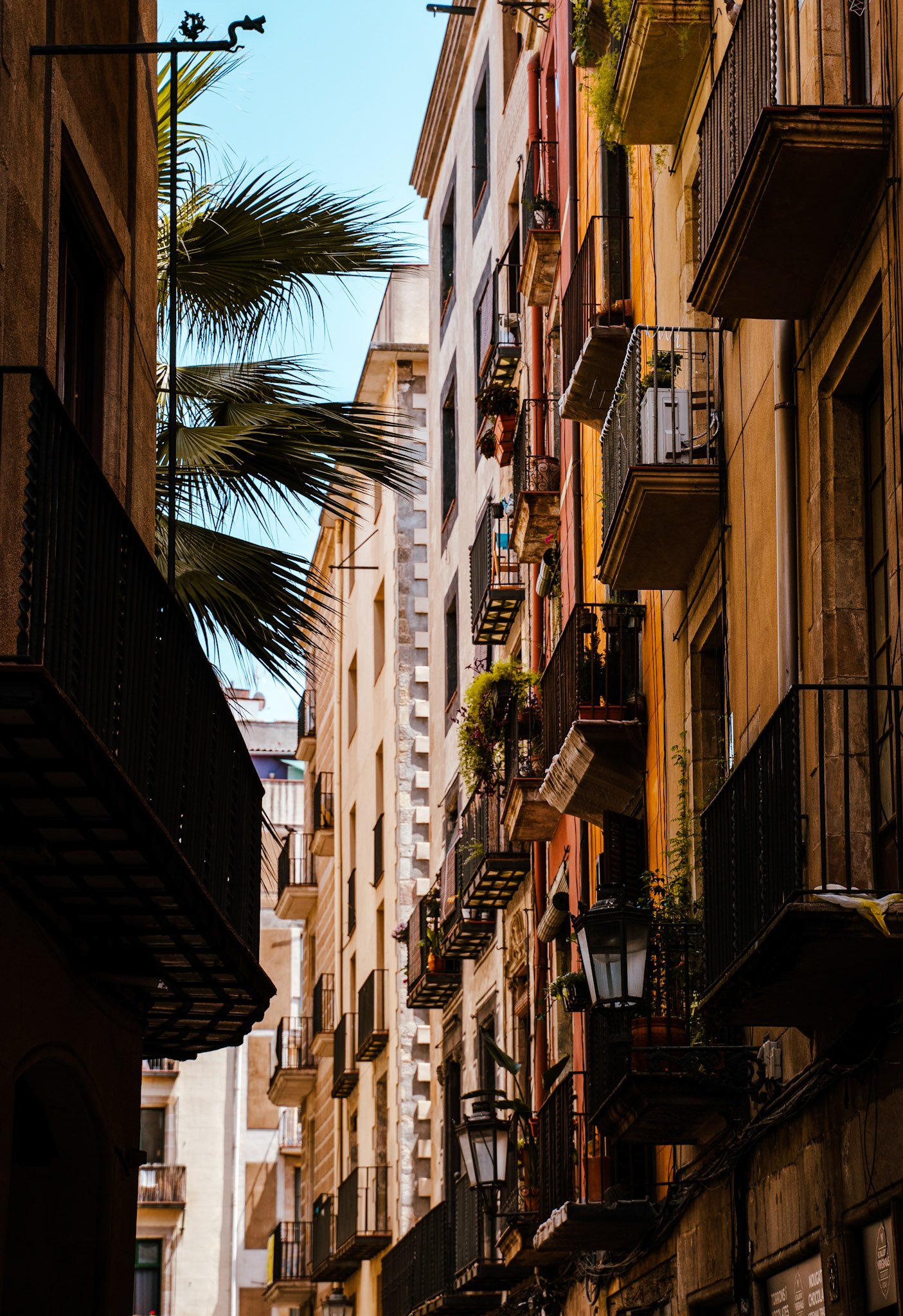 Random narrow street in Barcelona