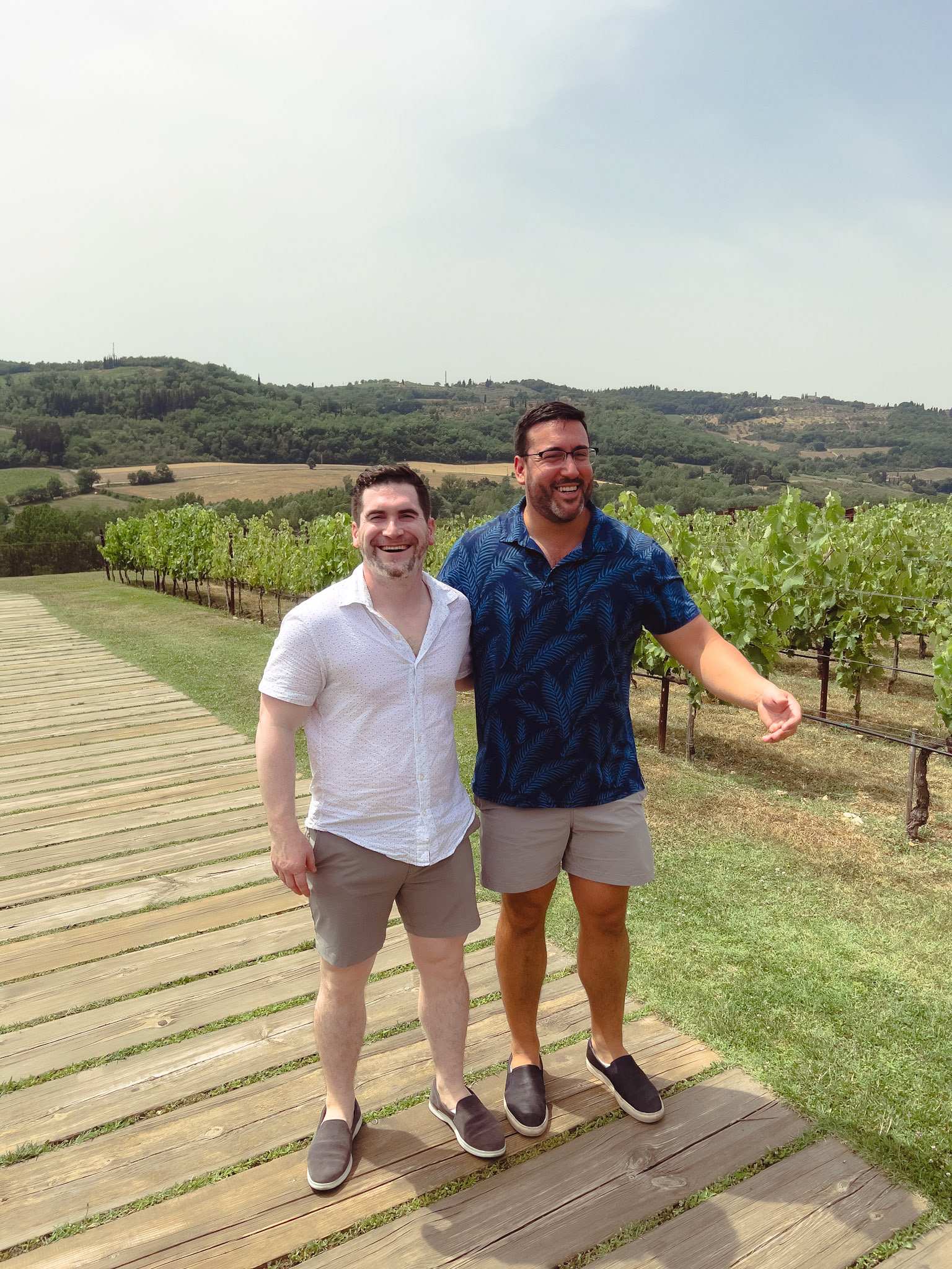 Austin and Dave at the Antinori nel Chianti Classico vineyard