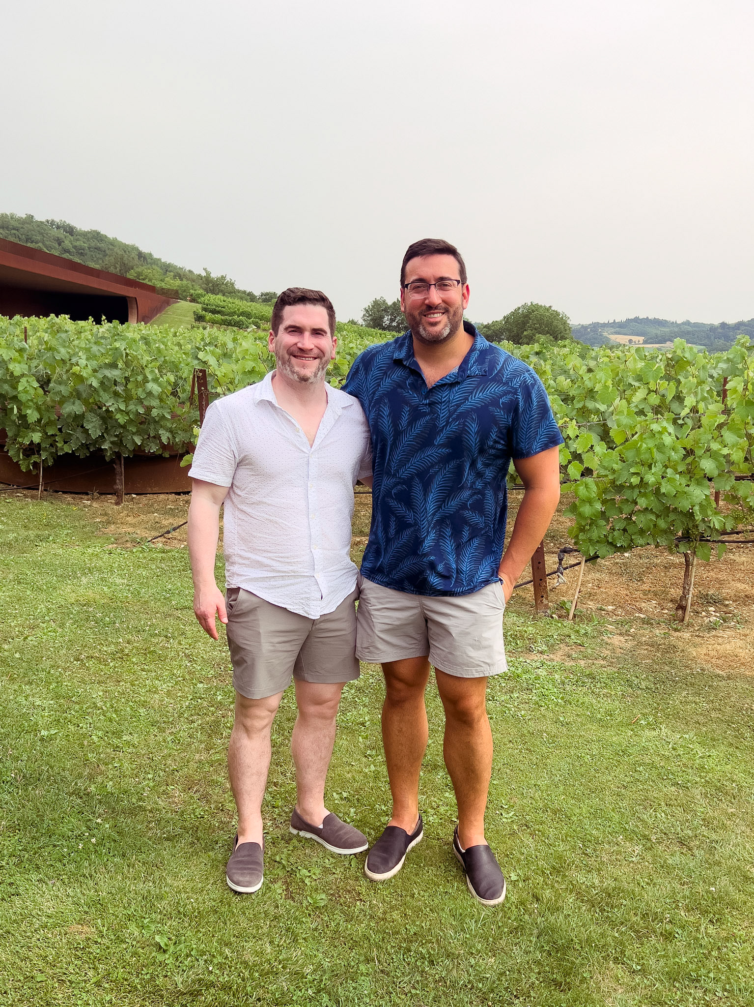 Austin and Dave at the Antinori nel Chianti Classico vineyard