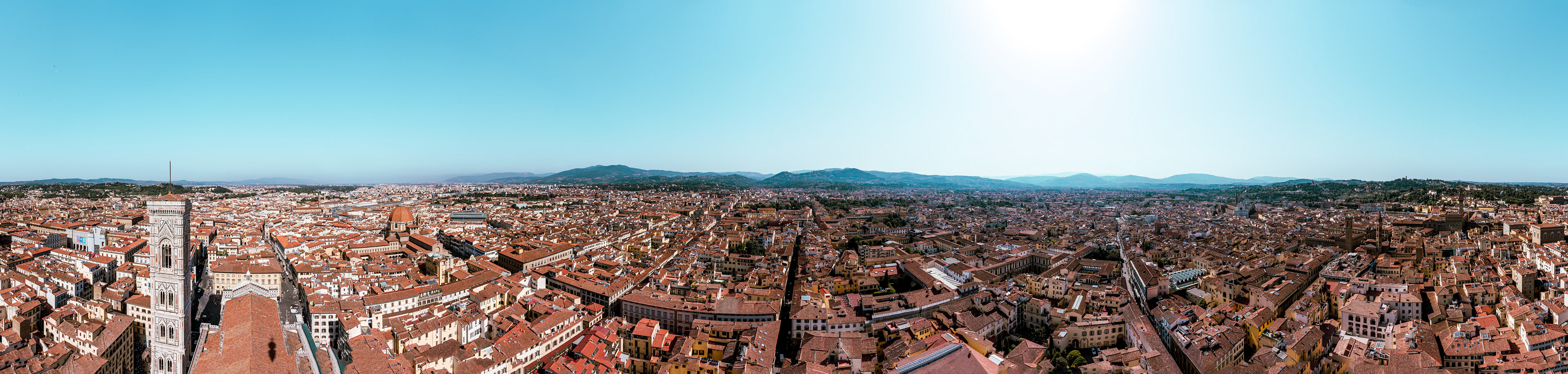 A panoramic view of Florence from the top of the Duomo