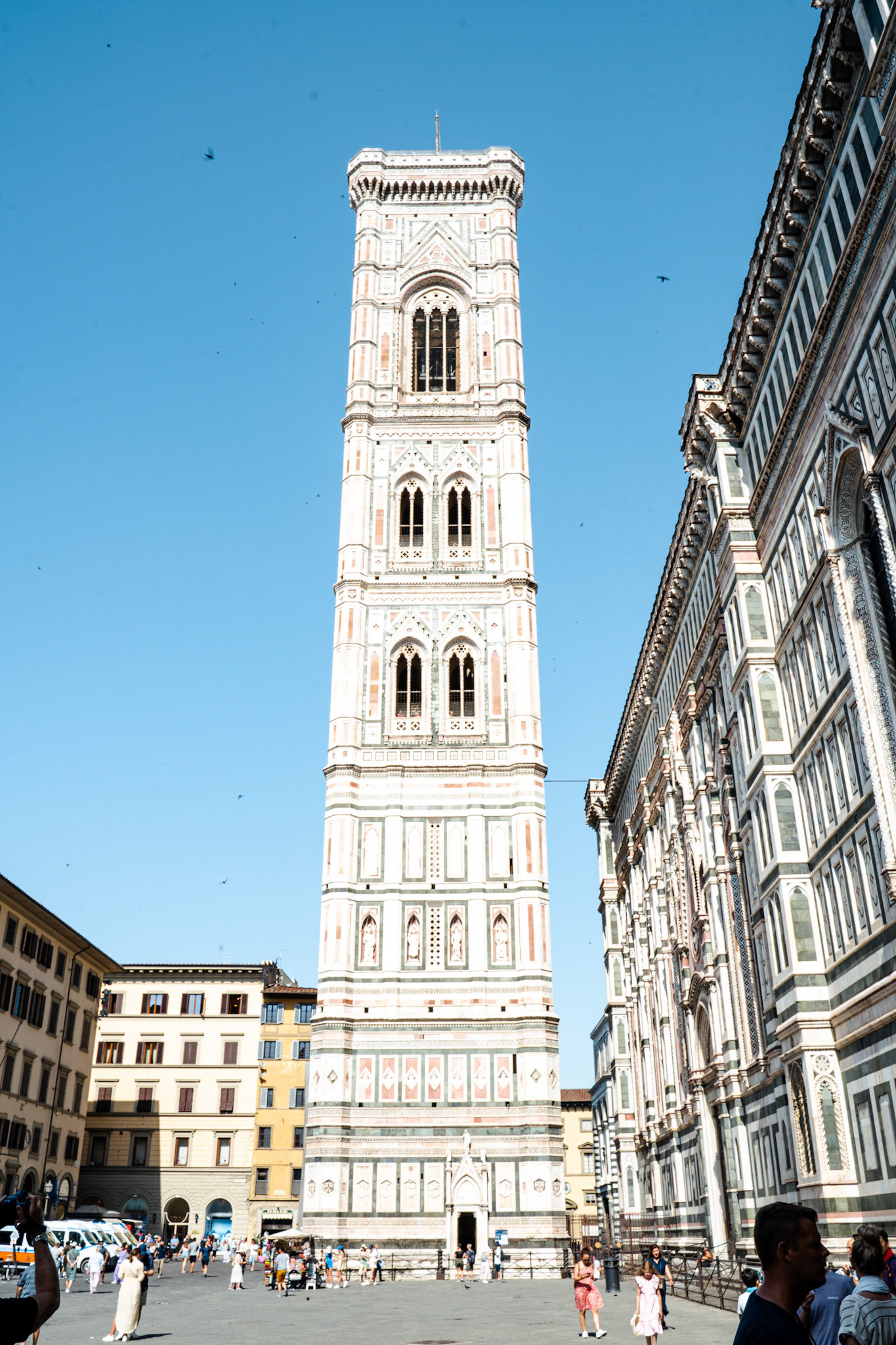 Giotto’s Campanile attached to the Cathedral of Florence, the Duomo
