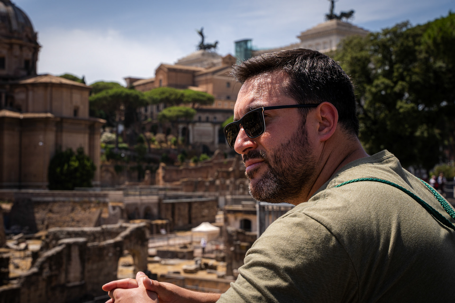 Dave overlooking the ruins of the Roman Forum