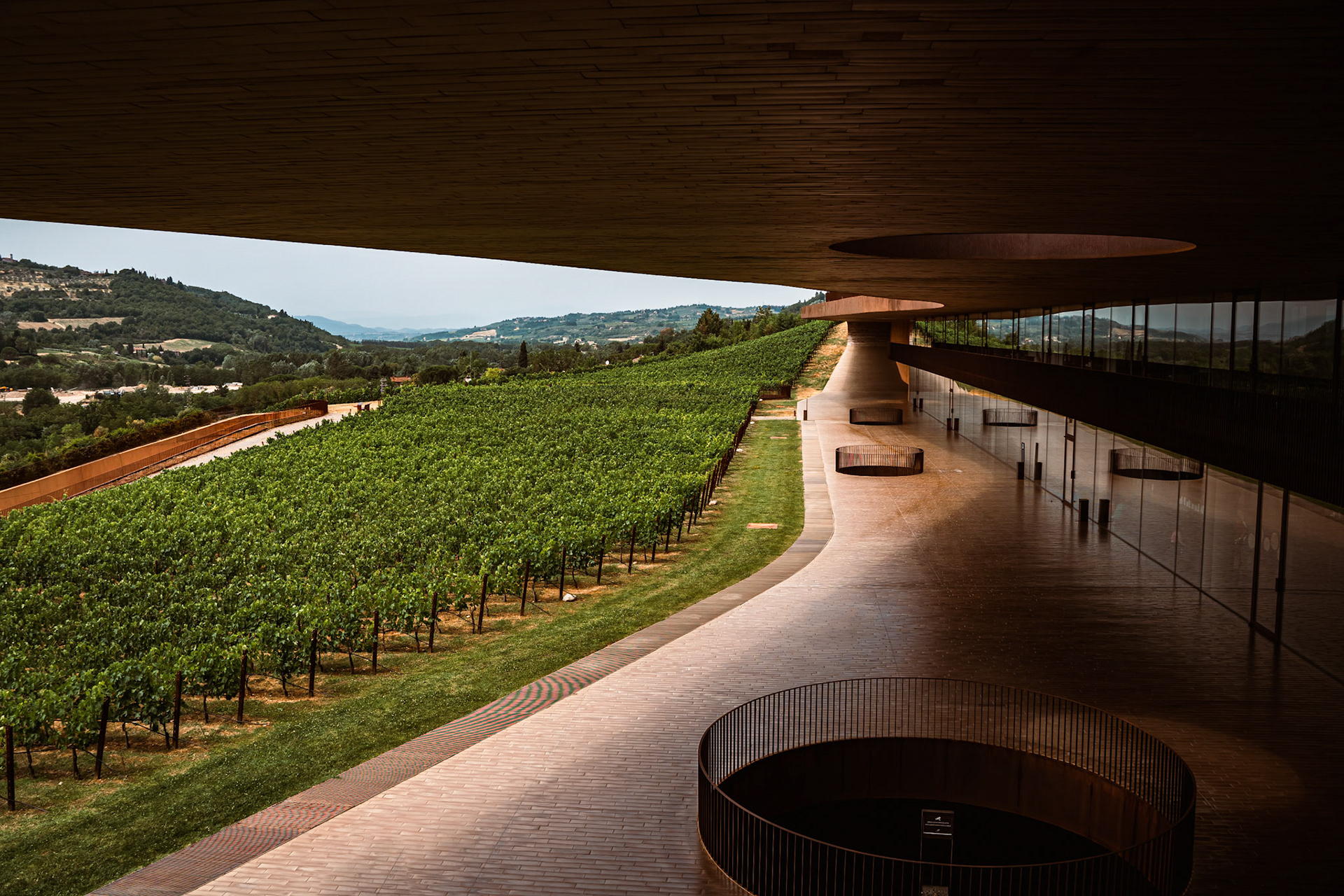 The Antinori nel Chianti Classico vineyard building