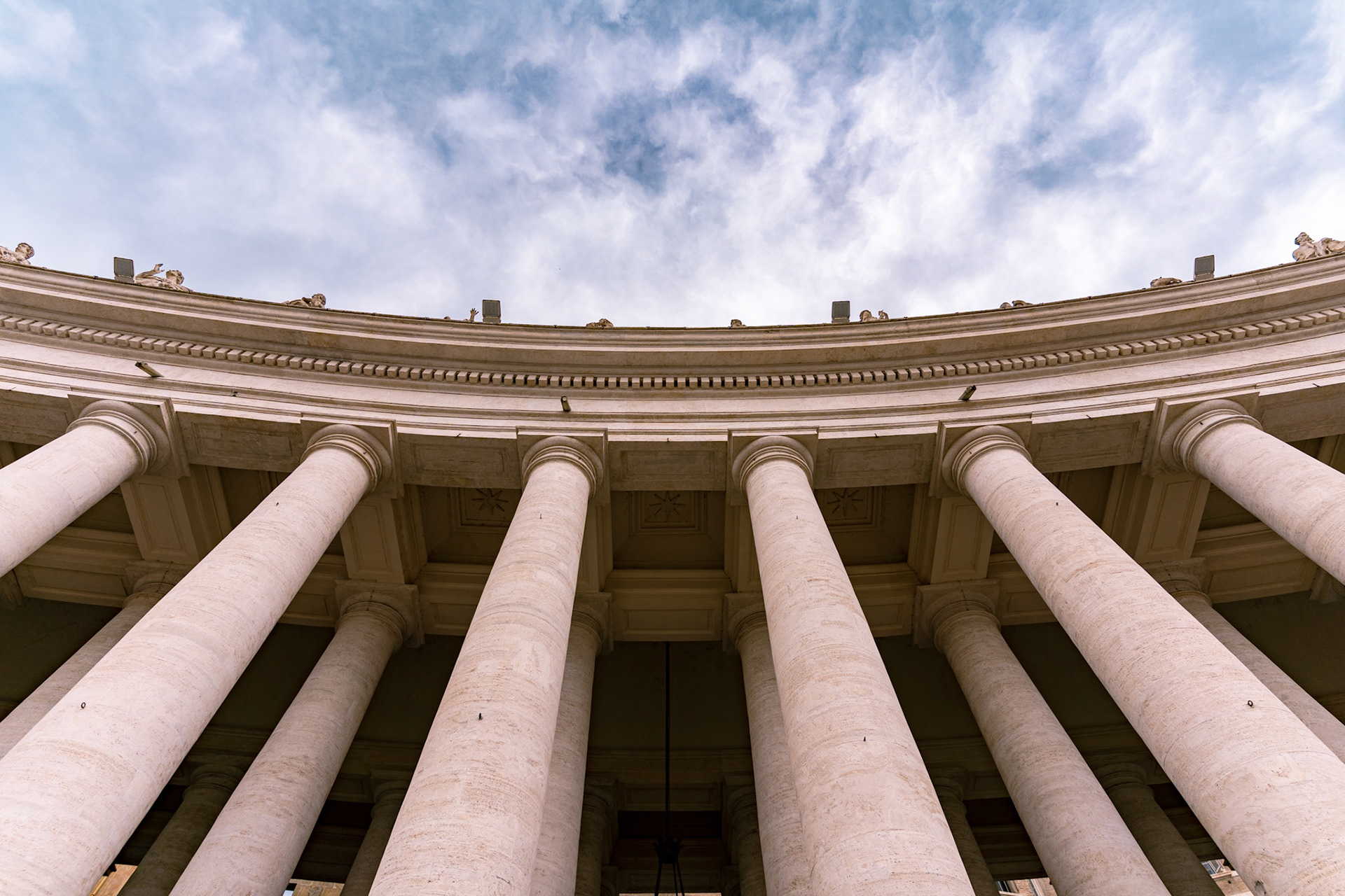 Columns inside St. Peter's Square