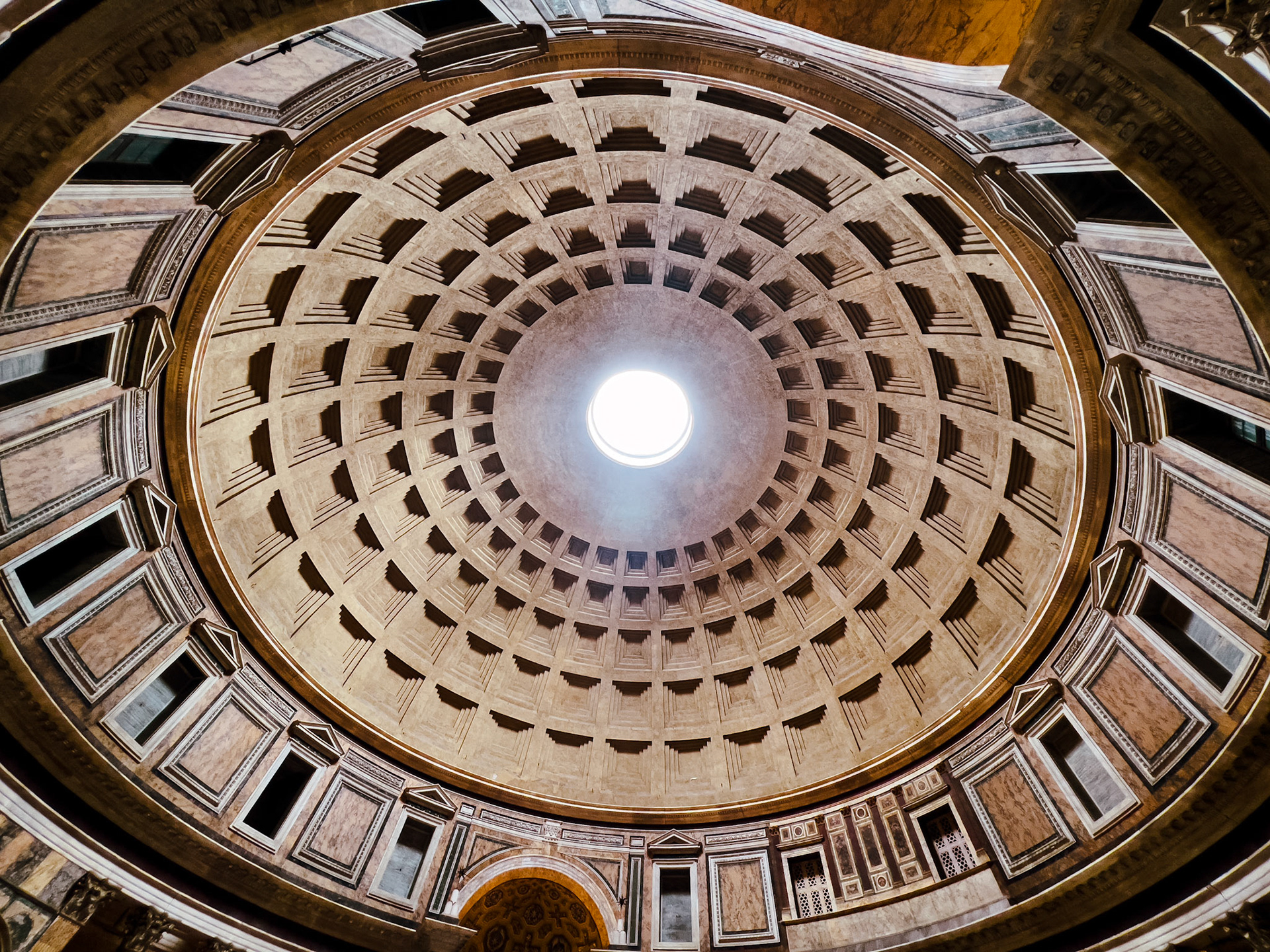 Ceiling inside the Pantheon