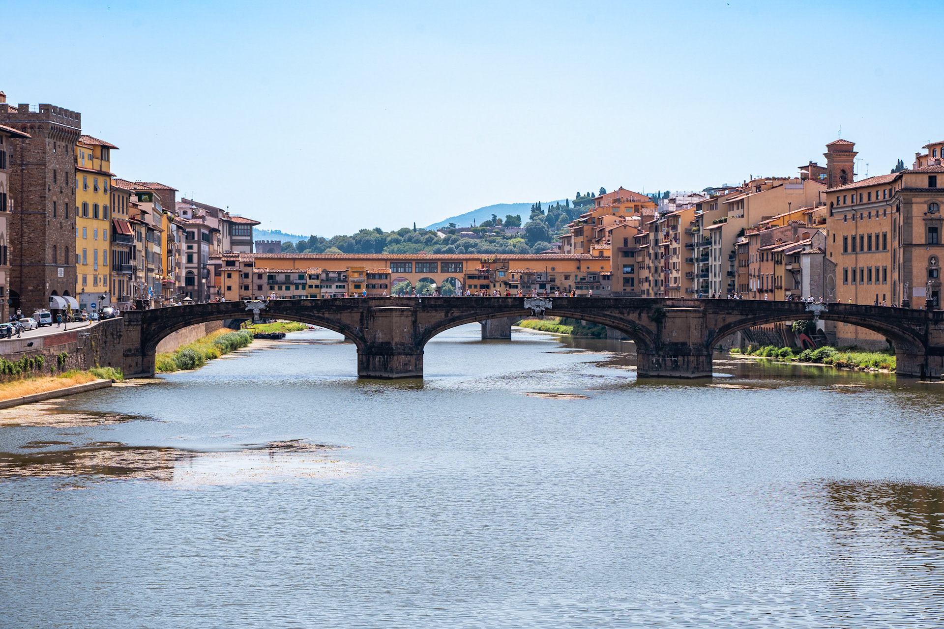 View of the Ponte Vecchio, the Covered Bridge