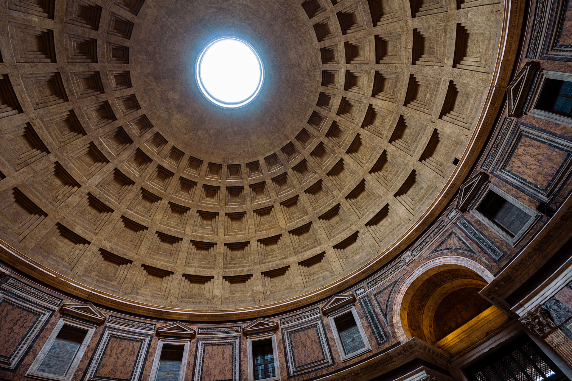 Ceiling inside the Pantheon