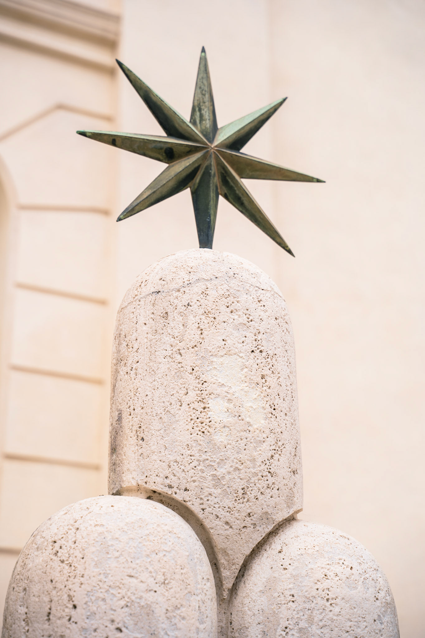 A sculpture on the Fontana della Pigna in the Pine Cone Garden of the Vatican