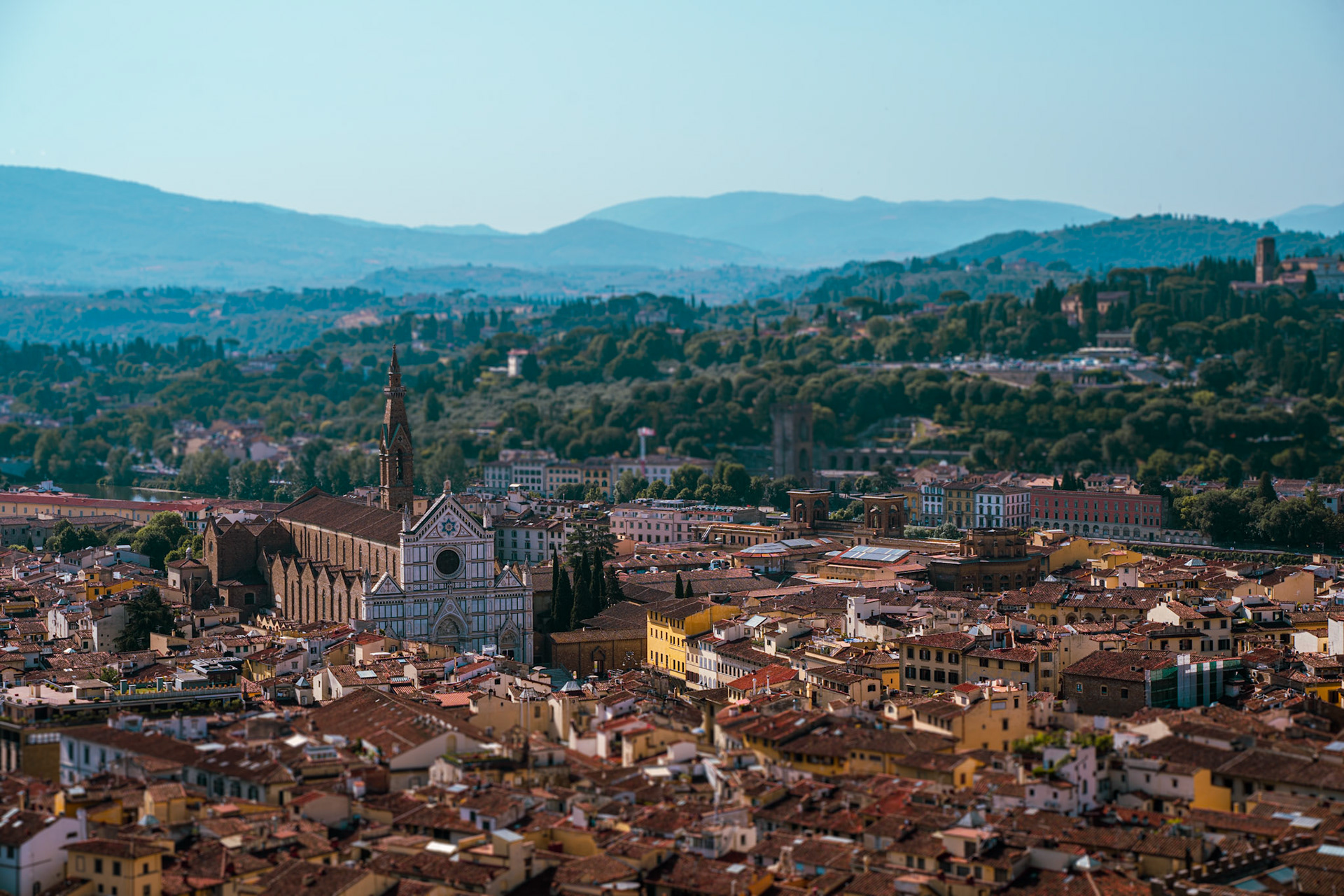 View of the Church of Santa Croce from the top of the Duomo