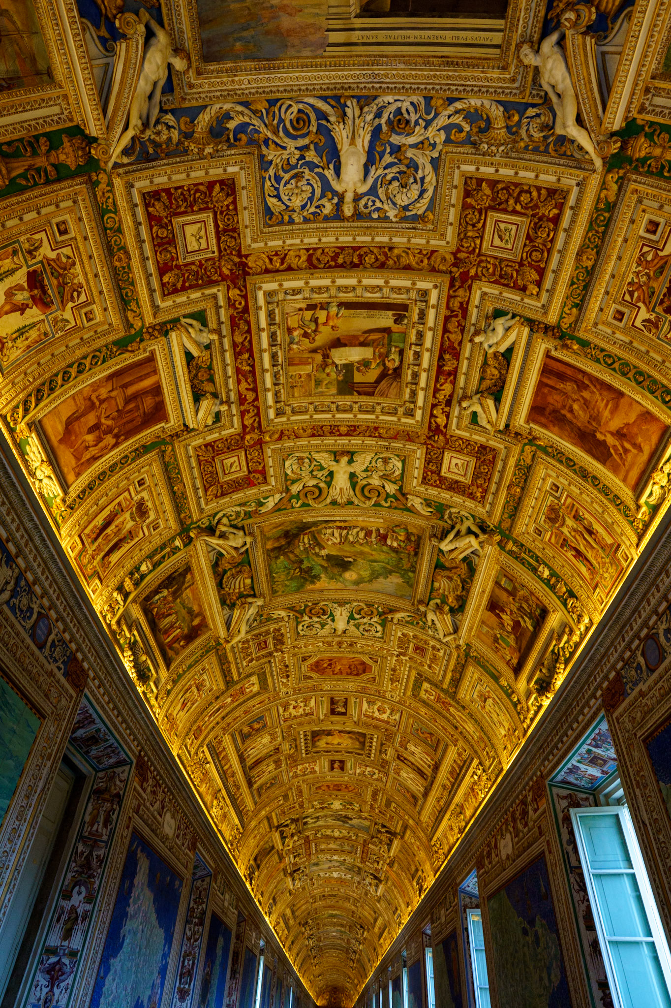 A ceiling inside the Vatican Museums