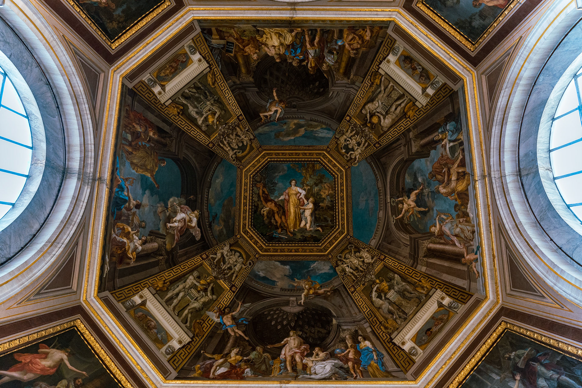 A ceiling inside the Vatican Museums